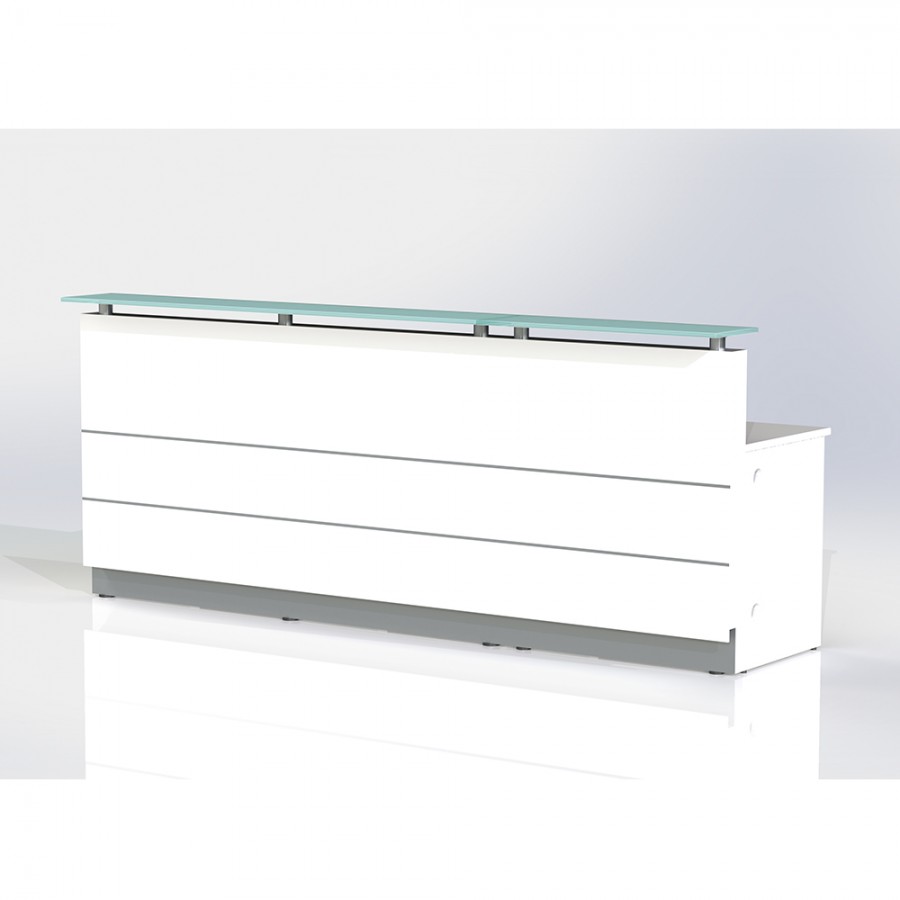Polaris Straight Reception Counter White 1800mm Standard Height 1120mm