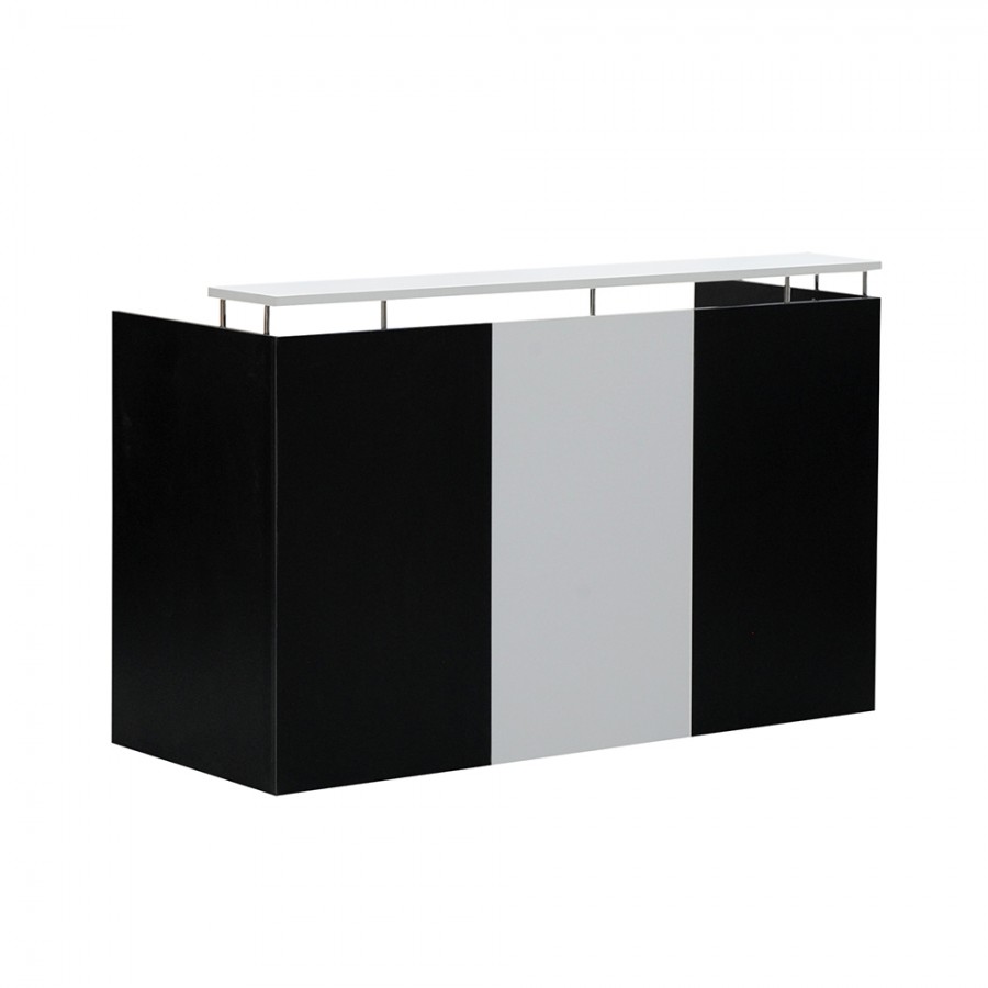 Simple OM Office Reception Counter White / Charcoal W1800MM