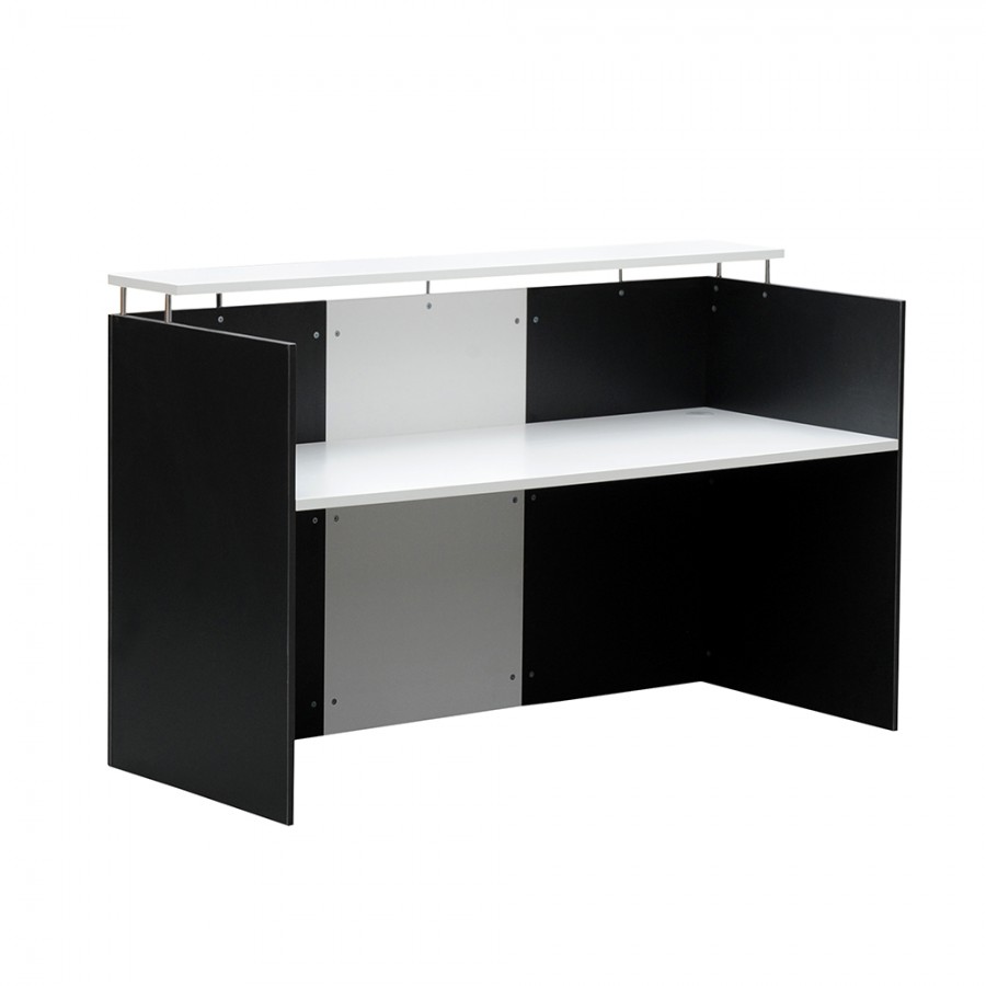 Simple OM Office Reception Counter White / Charcoal W1800MM