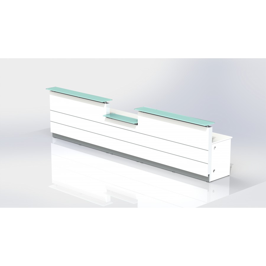 Polaris Straight Reception Counter White 1800mm Standard Height 1120mm