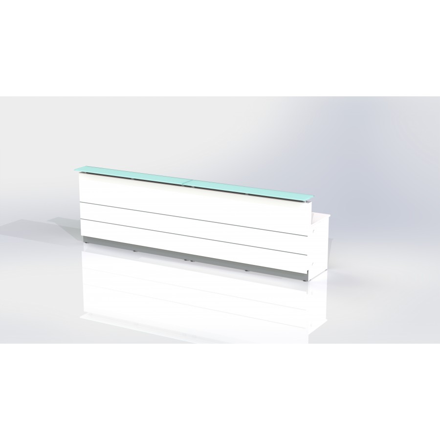Polaris Straight Reception Counter White 1800mm Standard Height 1120mm