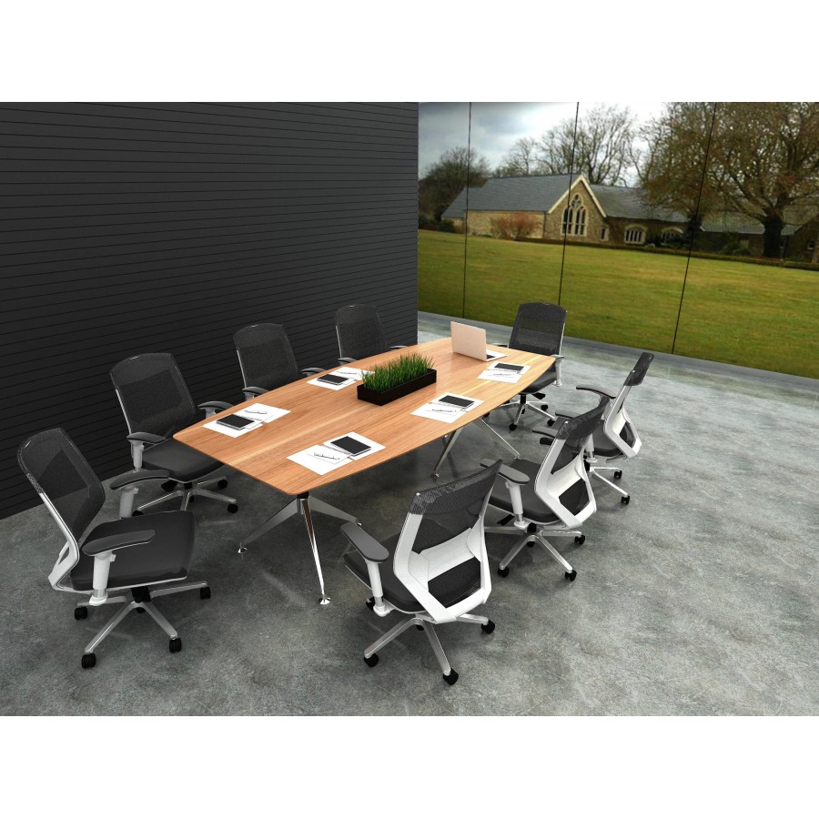 Potenza Boardroom Table Package with 8 Chairs