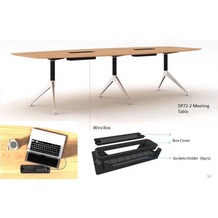 Potenza Boardroom Table 2.4m