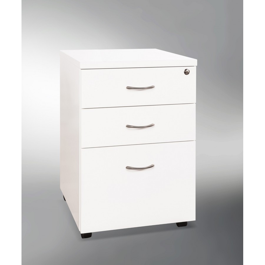 Mobile Pedestal Super Glossy White