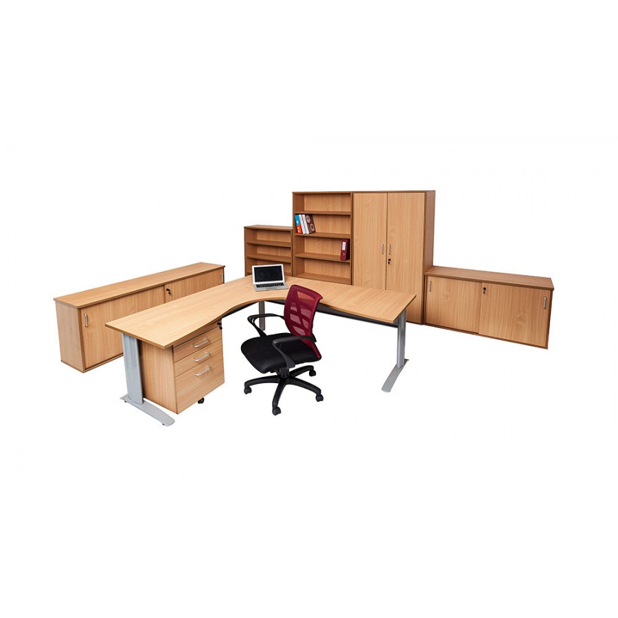 Office Furniture Package W1200 / W1800 Beech