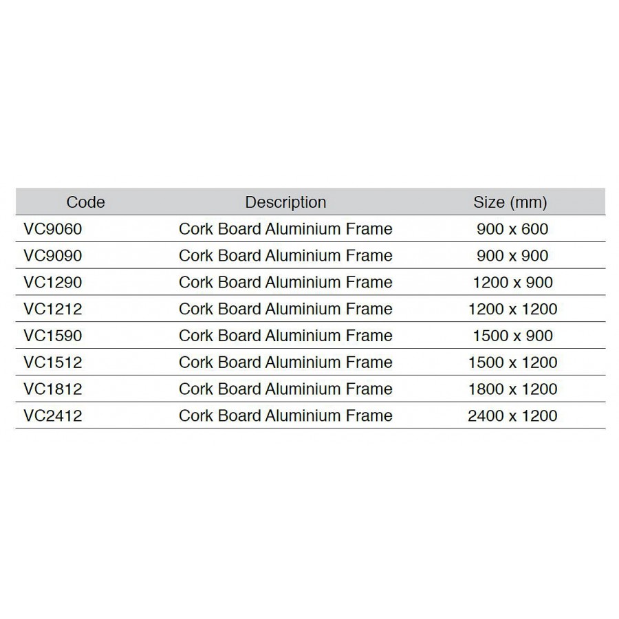 Corporate Cork Pinboards Aluminium Frame