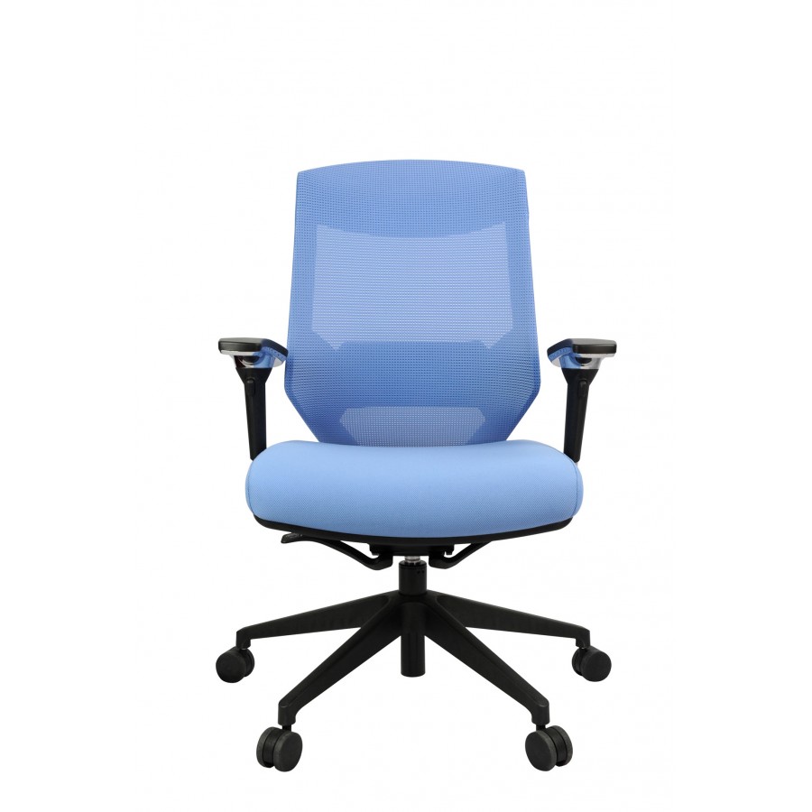 New Vogue Medium Back Computer Chair Ergonomic Back Support & Tension Control Multi Colour