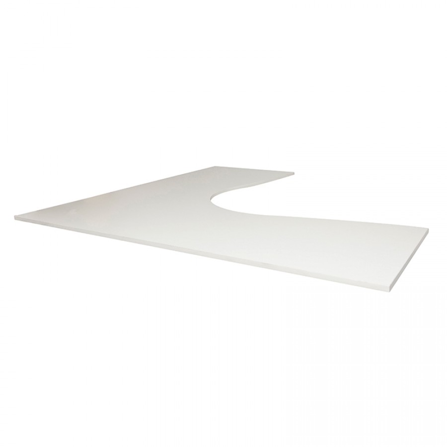 Desk Top Only - Workstation Return White