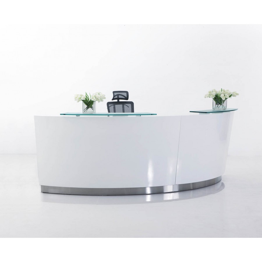 Evo Reception Counter White (2 x Standard Height Units)