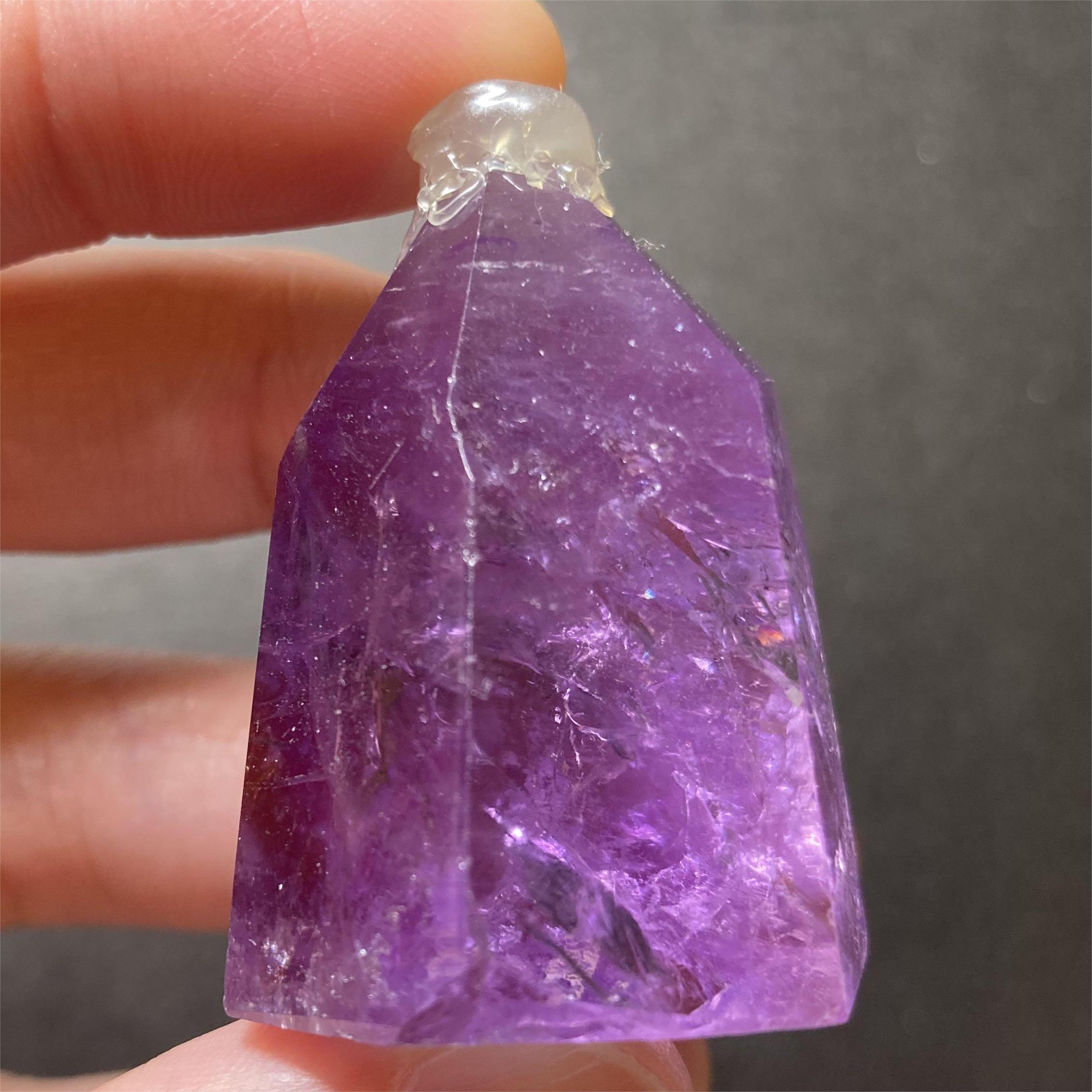 Natural amethyst crystal tower