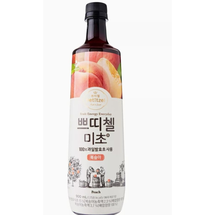 CJ Petitzel Fruit Vinegar Drink (Peach 900ML)