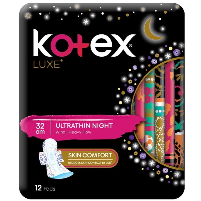 Kotex Luxe Ultrathin Wing Sanitary Pads 32cm 12pcs