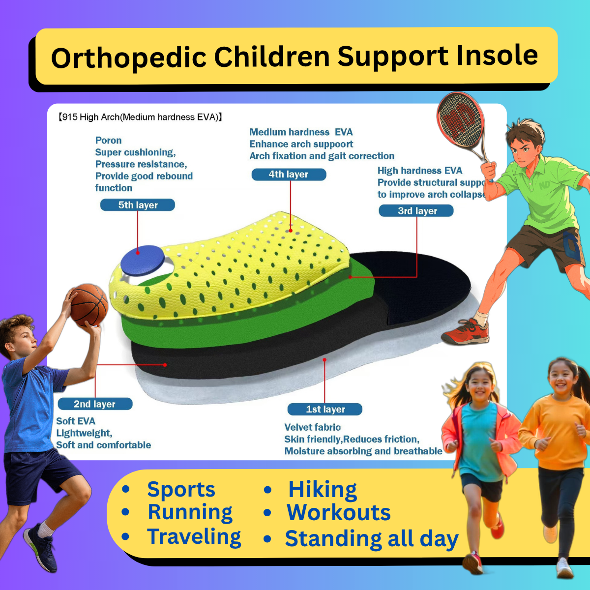 DF915-MID  KID INSOLE