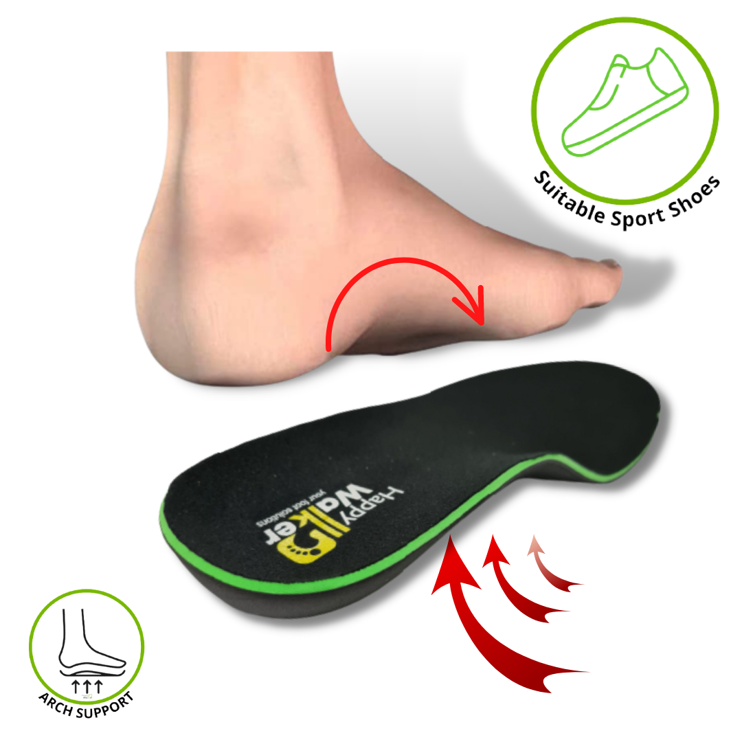 High Arch Insoles-Black-HAPPY WALKER