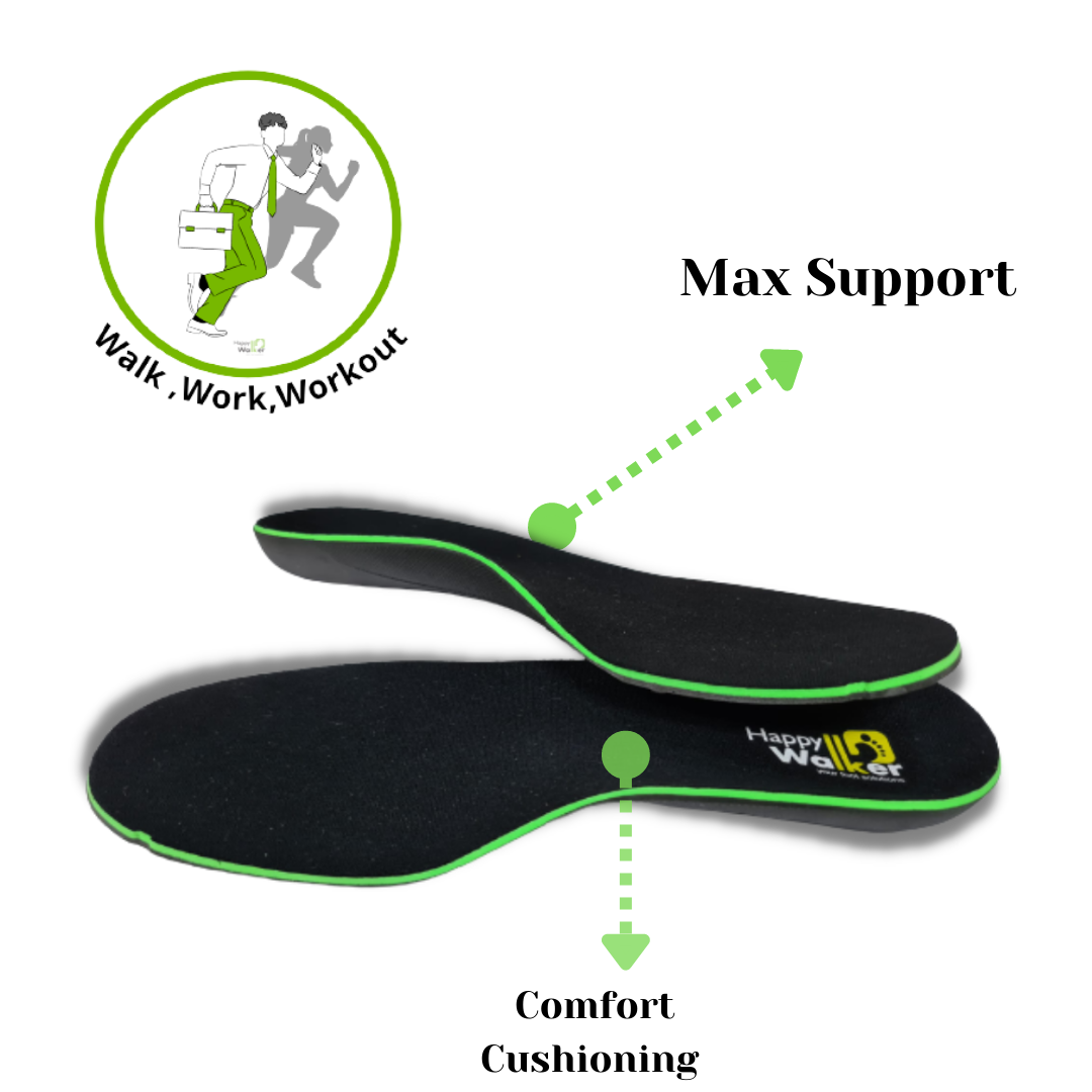 High Arch Insoles-Black-HAPPY WALKER