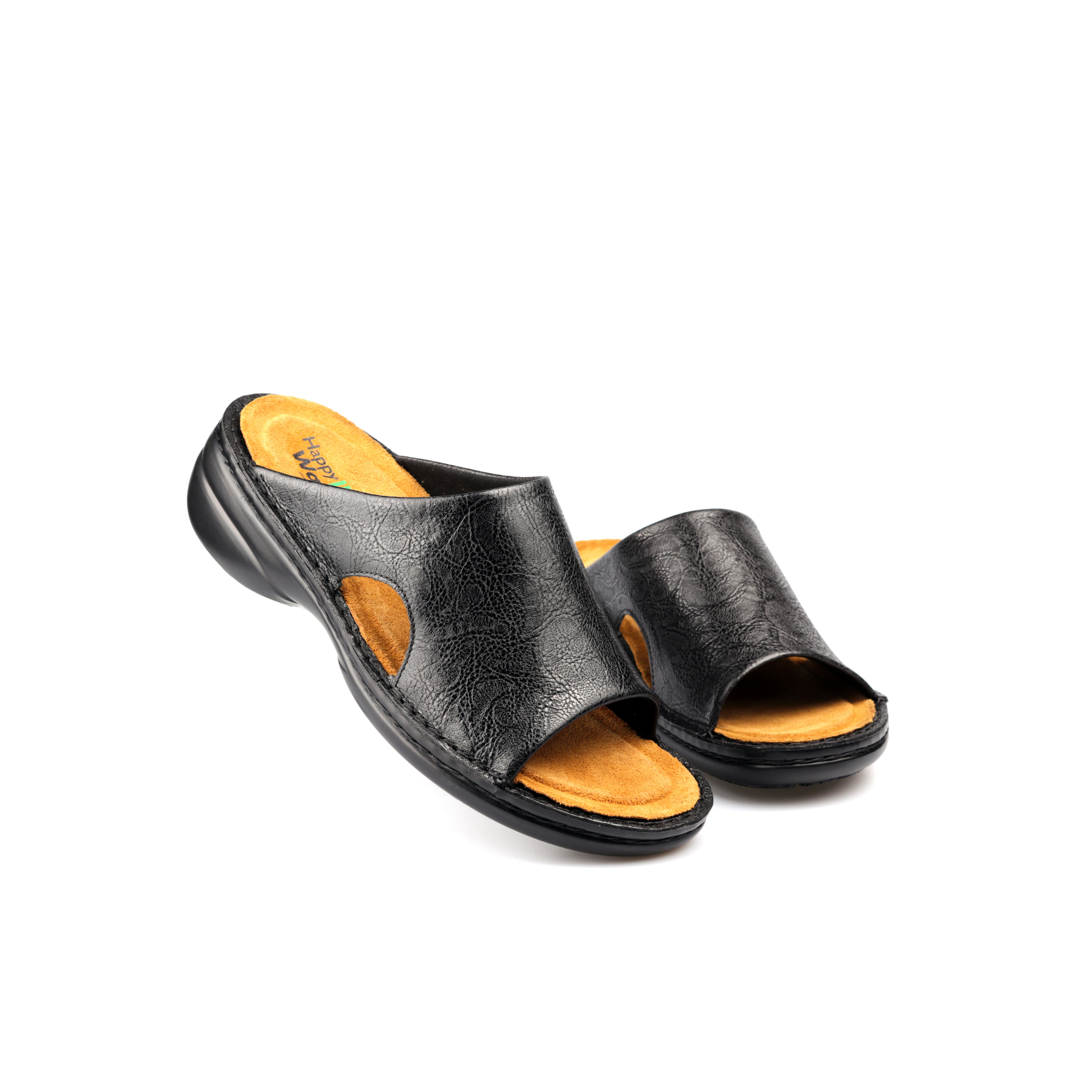 Georgia-Black Embossed-HAPPY WALKER