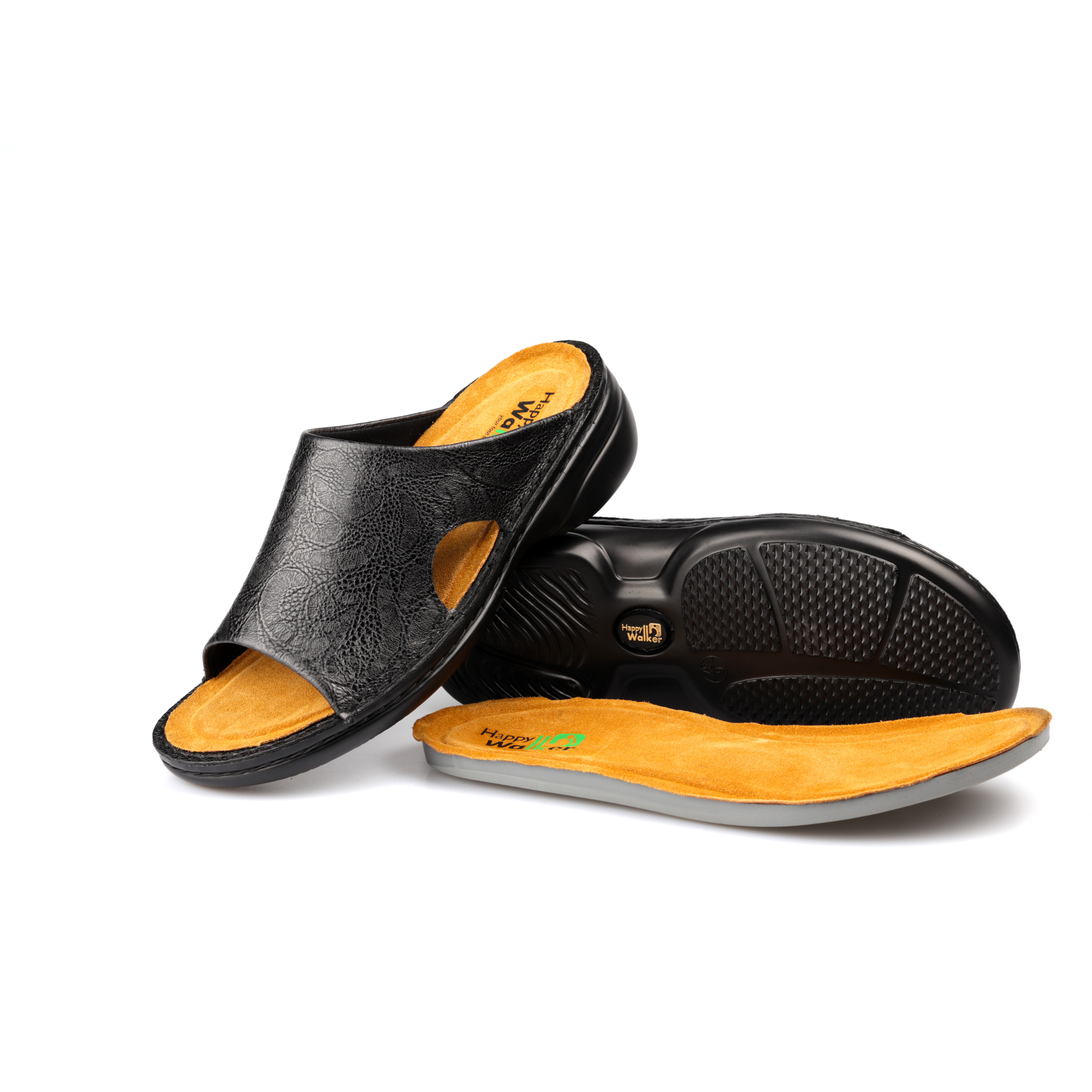 Georgia-Black Embossed-HAPPY WALKER