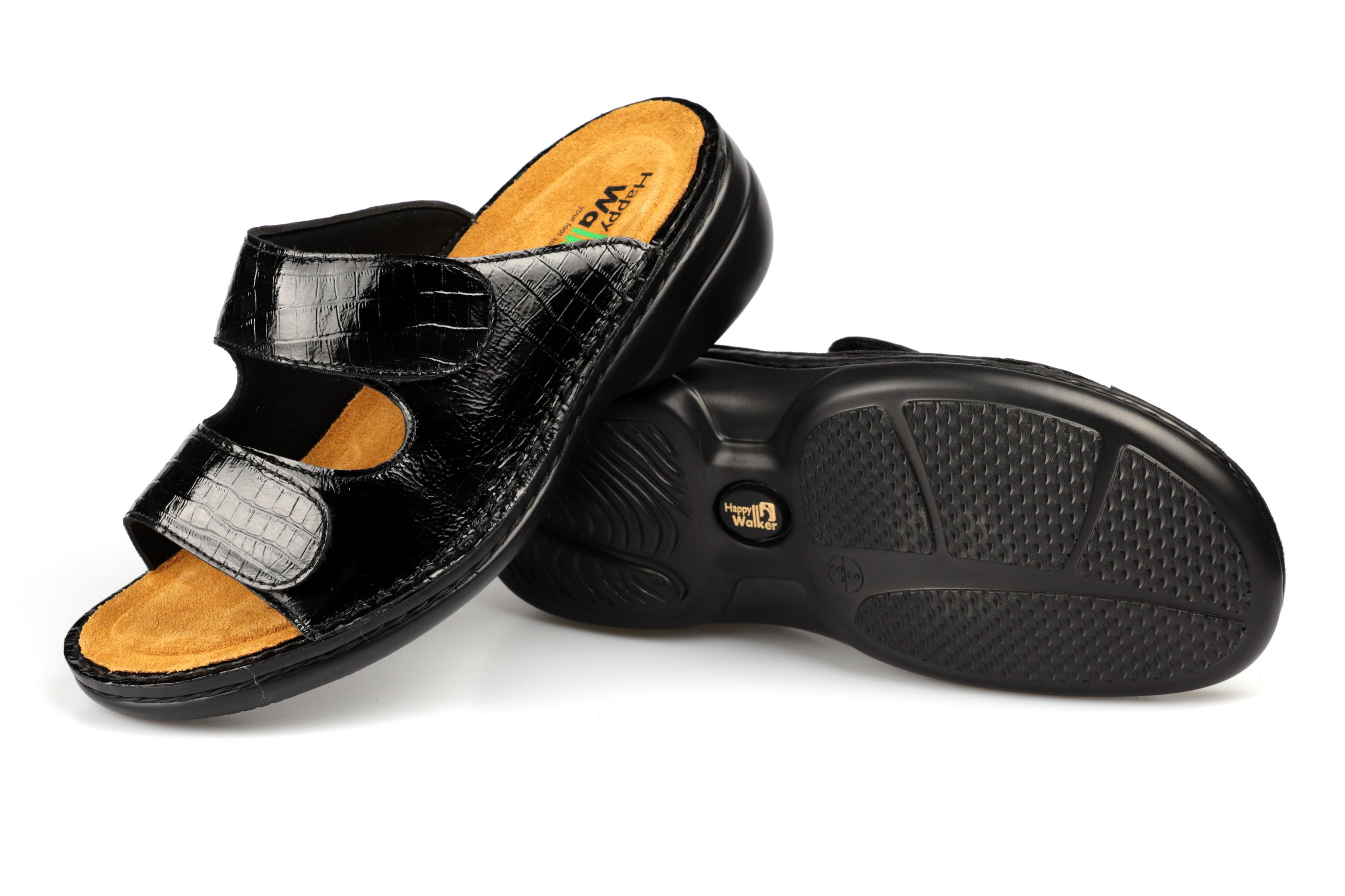 Delhi-Black Embossed-HAPPY WALKER