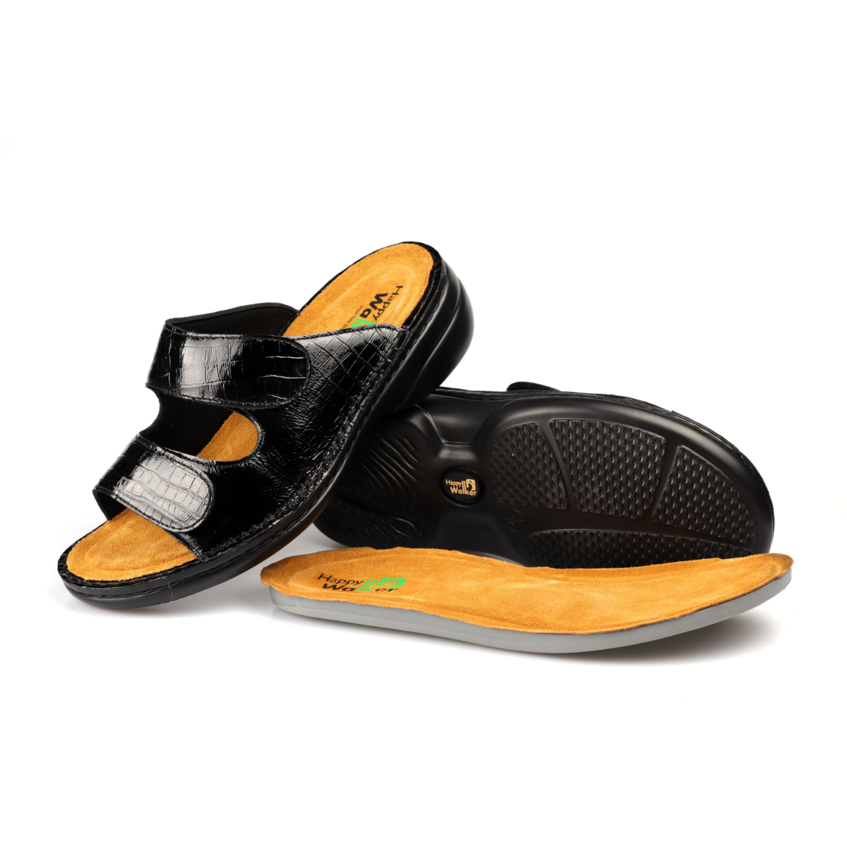 Delhi-Black Embossed-HAPPY WALKER