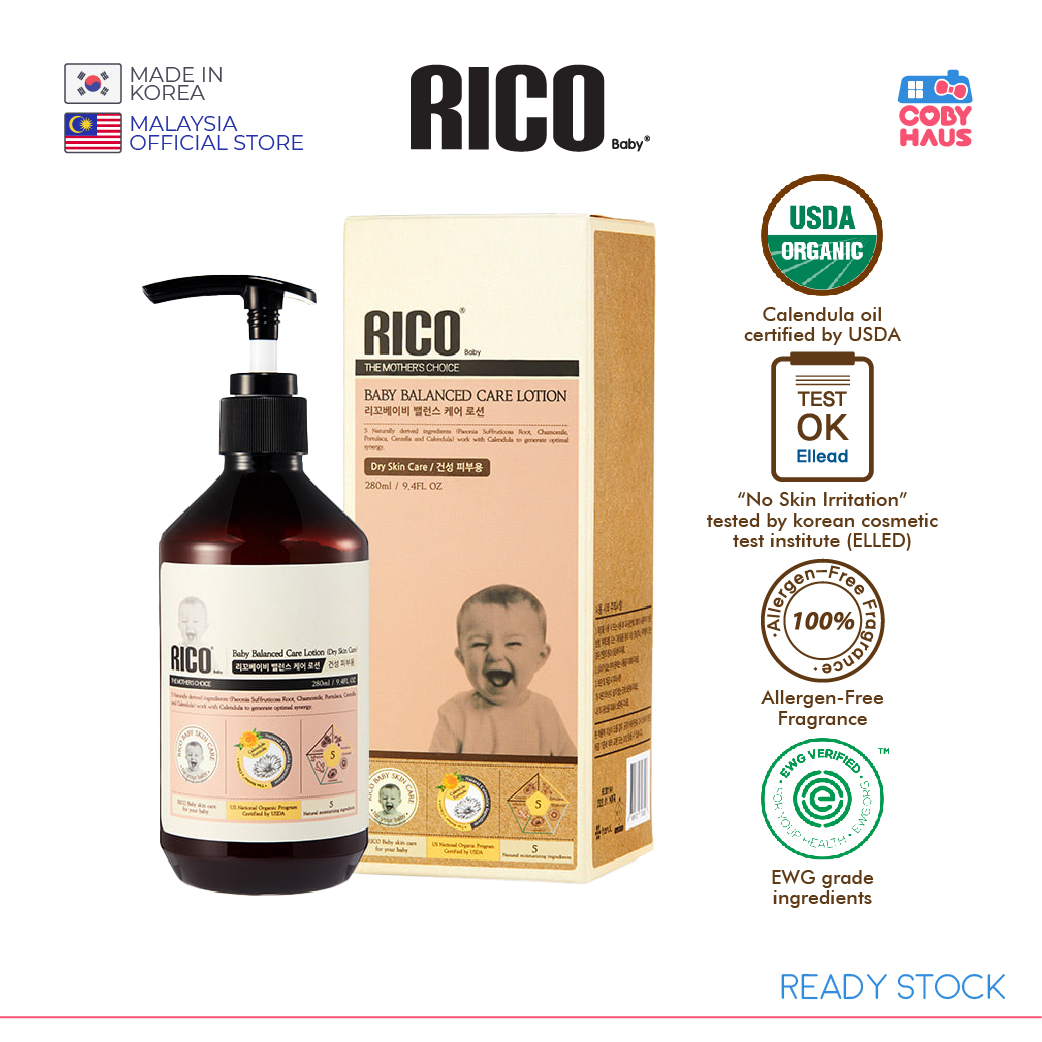 [Rico] Korea Organic Calendula Baby Balanced Care Lotion 280ML