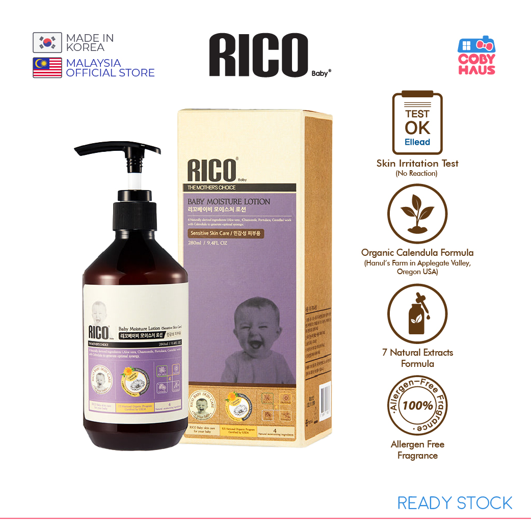 [Rico] Korea Organic Calendula Rico Baby Moisture Lotion 280ML (Sensetive Skin )