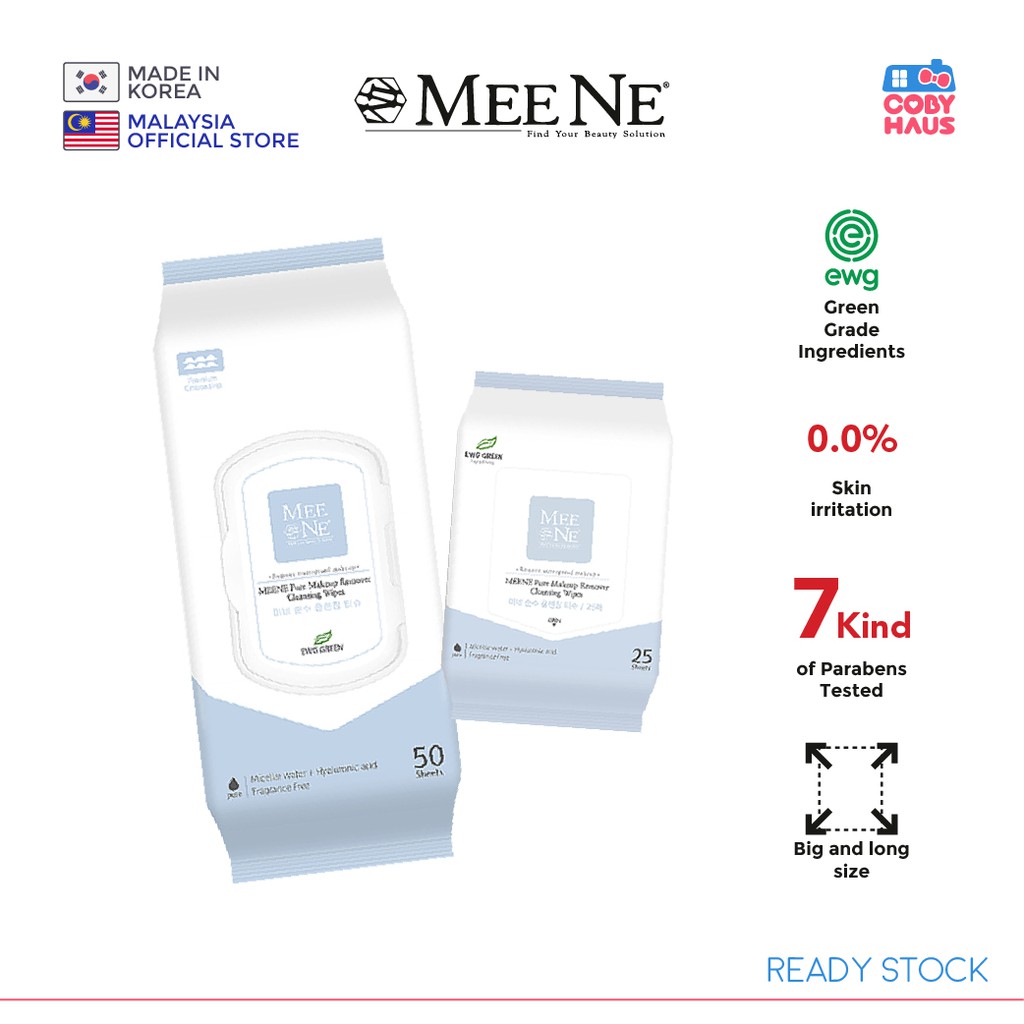 [Meene] Pure Makeup Remover Cleansing Wipes 50S