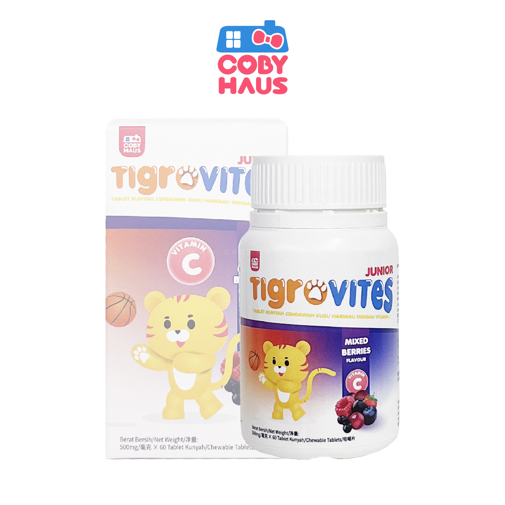 [Coby Haus] Kids Tigrovites Tiger Milk Mushroom Chewable Tablets Mixed Berry