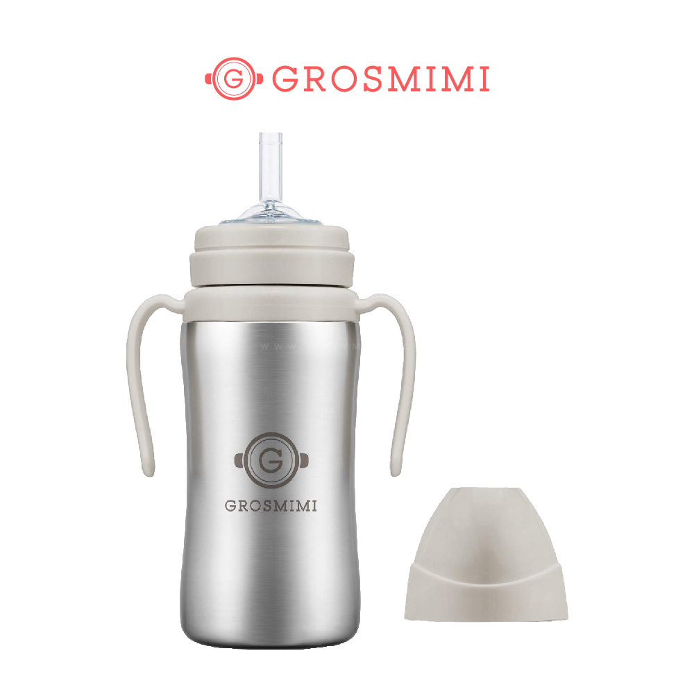 [Grosmimi] Stainless Functional Straw Cup 300ml- Dark Series