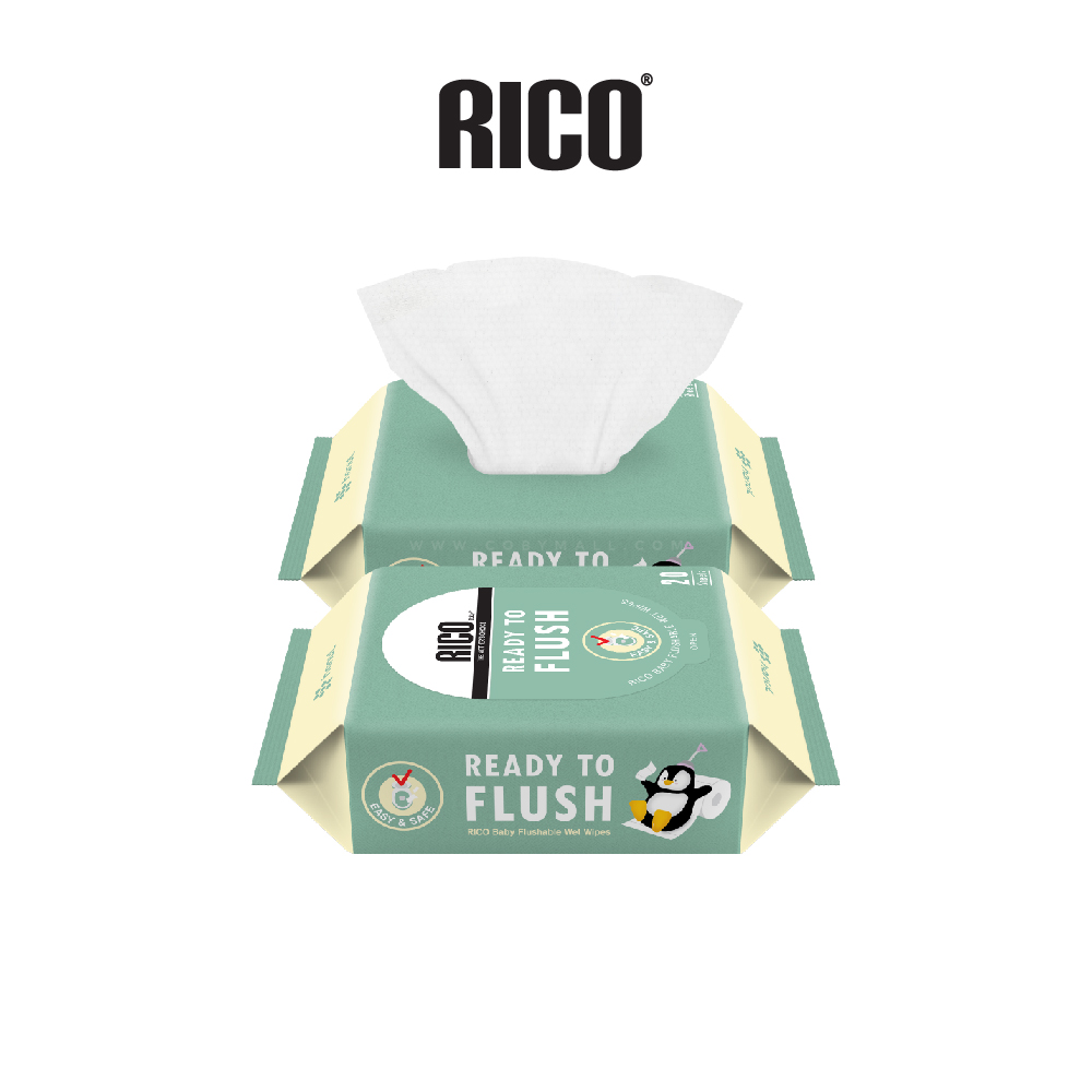 [Rico] Baby Flushable Wet Wipes 20 Sheet