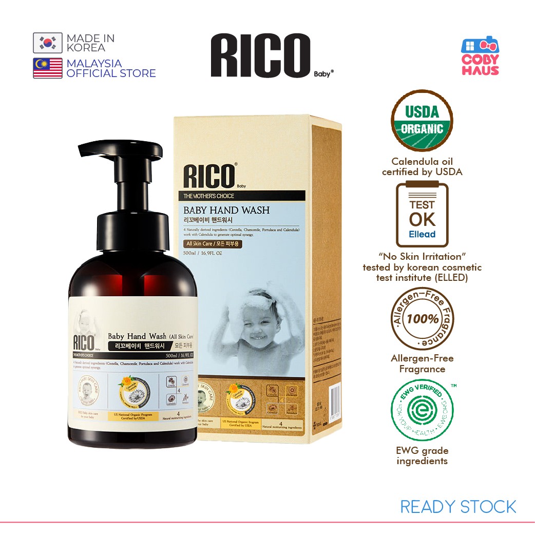 [Rico] Korea Organic Calendula Baby Hand Wash 500ML