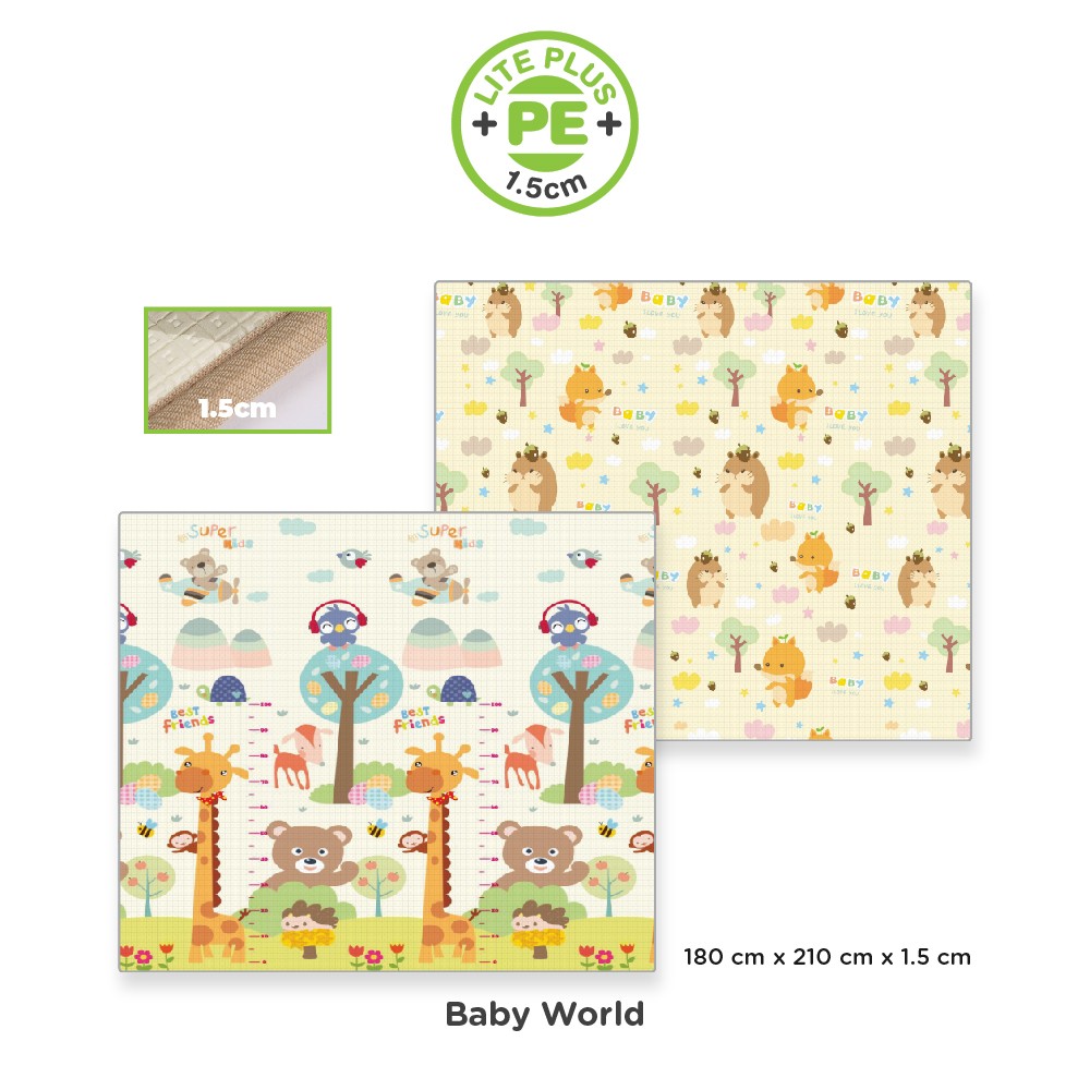 [Coby Haus] PE Lite Mat Baby World (180*210*1.5CM)