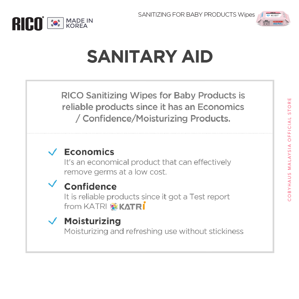 [Rico] Sanitizing Wipes For Baby Product