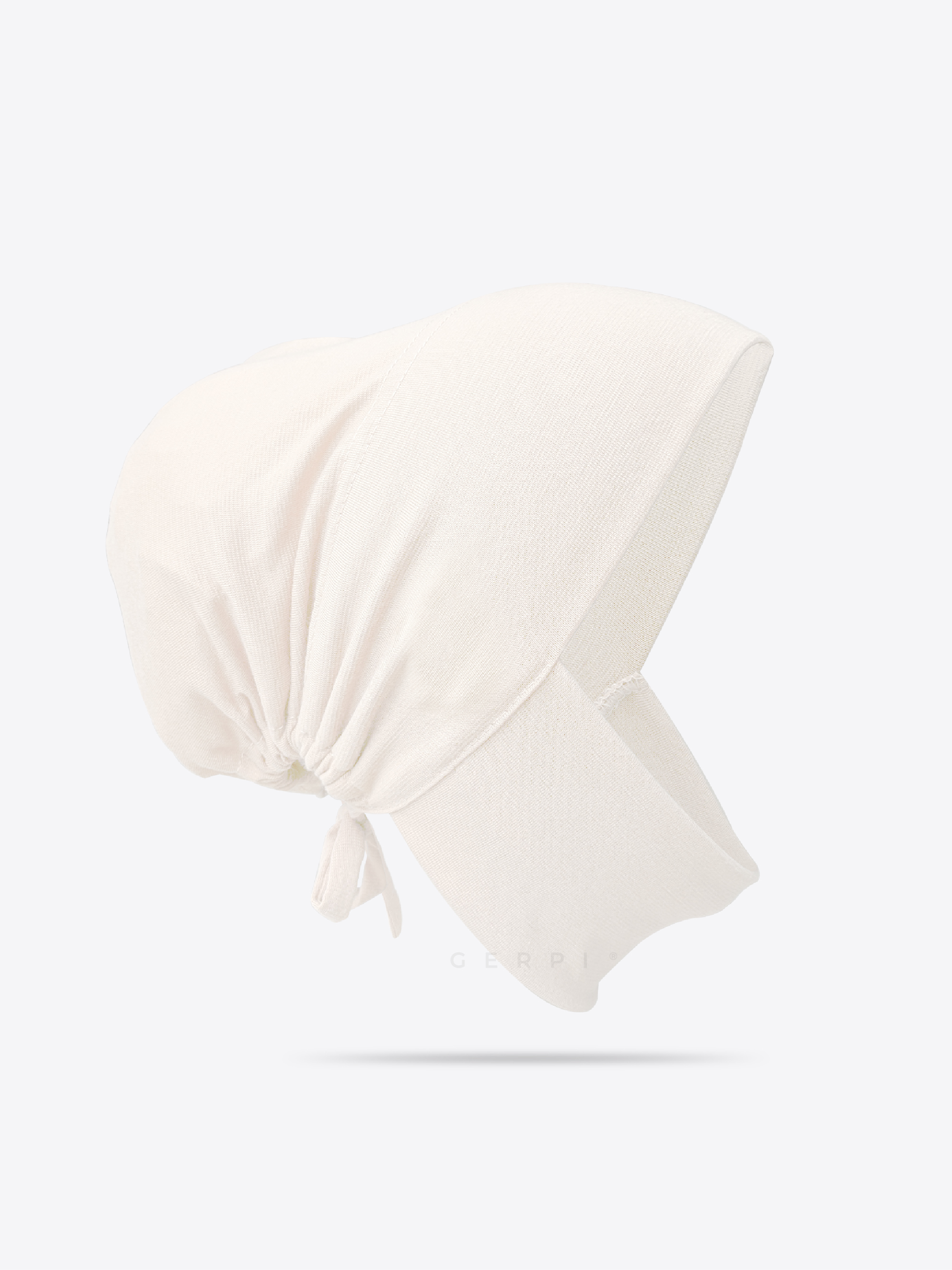 GERPI Anak Tudung Berdagu Tali Soft Cotton Lycra | Inner Tudung Berdagu | Scarf Berdagu | Inner Dagu | Serkup Dagu in Pearl White