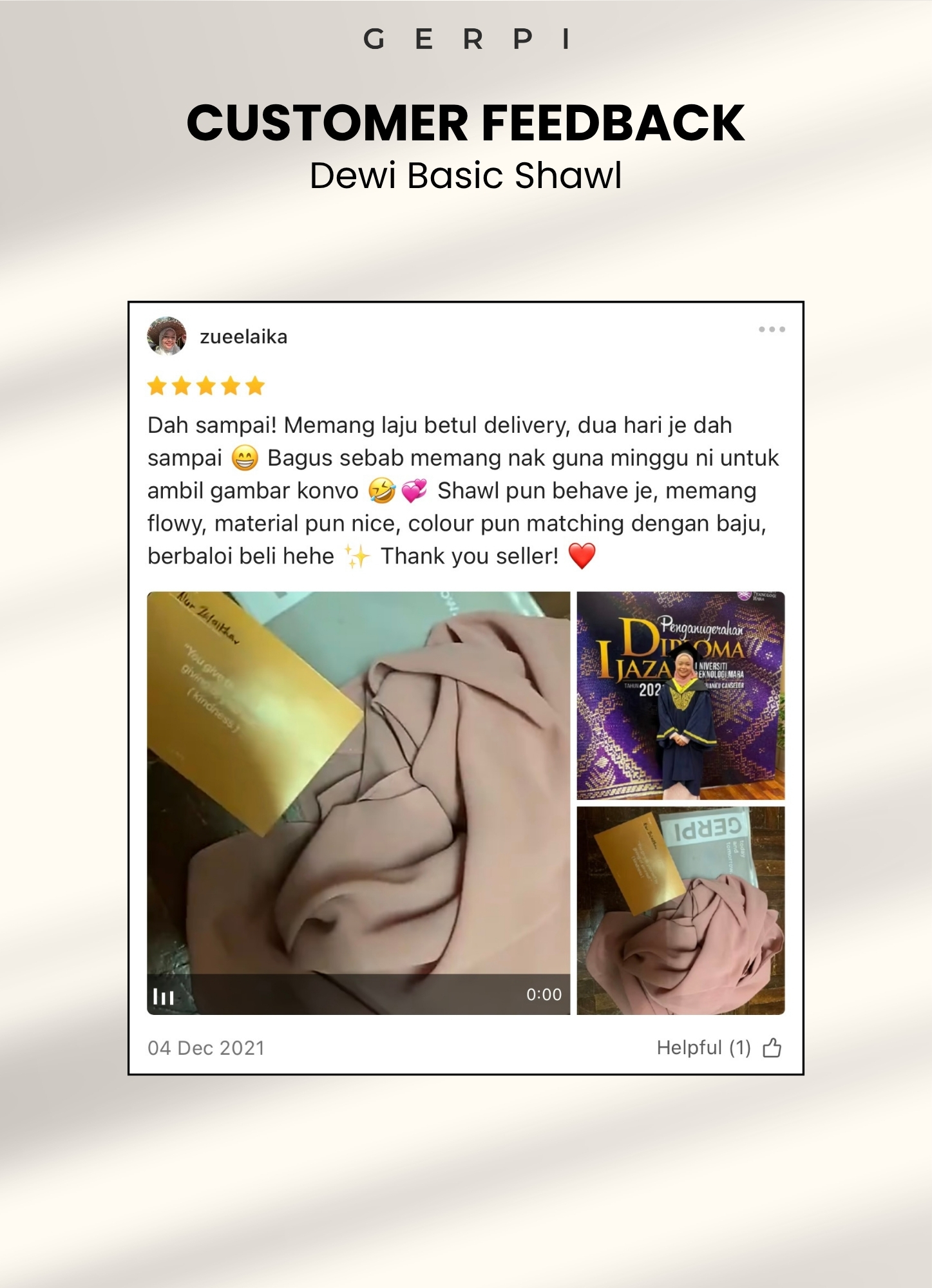 Dewi Basic Plain Heavy Chiffon (1.8m) Shawl 