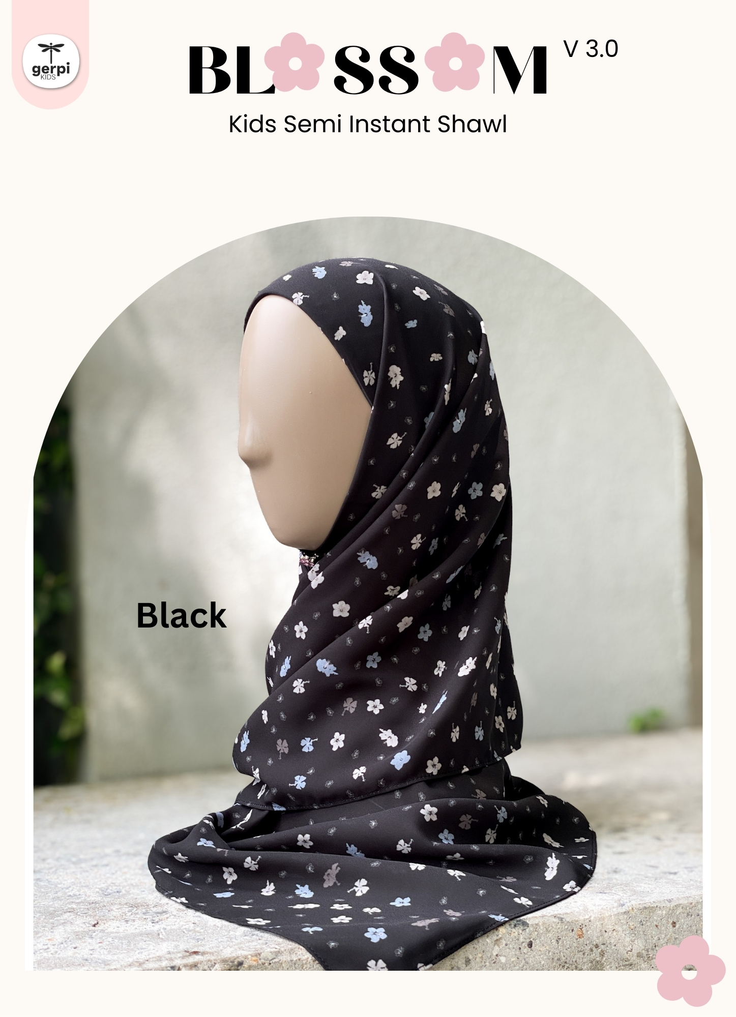 Dewi Kids Instant Shawl (Blossom V 3.0)