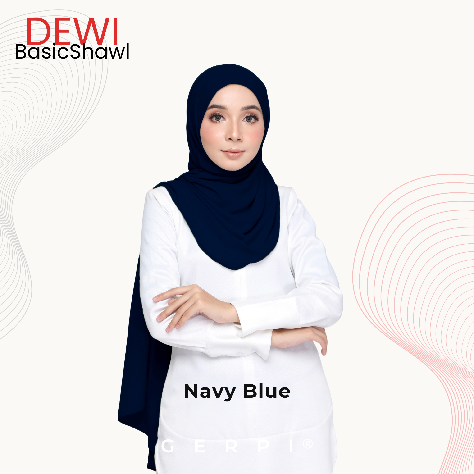 Dewi Basic Plain Heavy Chiffon (1.8m) Shawl 