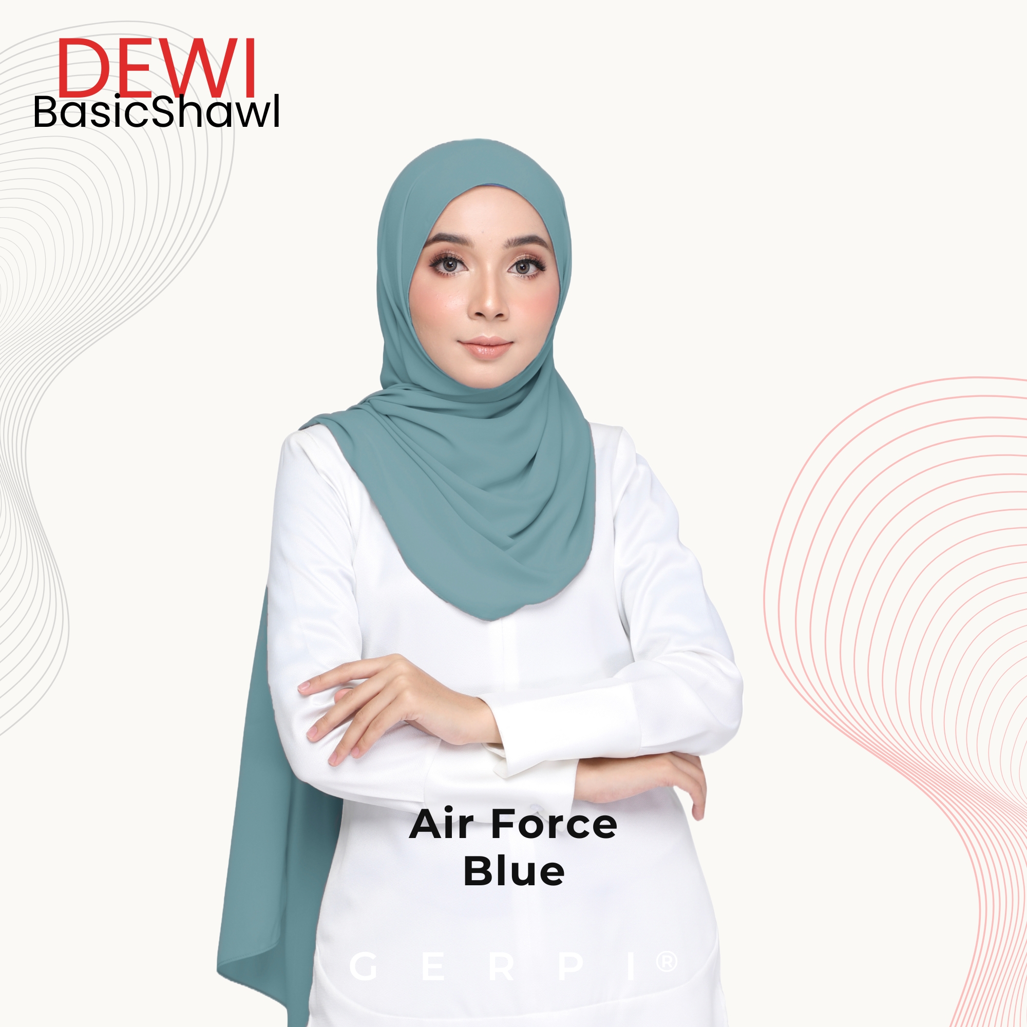 Dewi Basic Plain Heavy Chiffon (1.8m) Shawl 