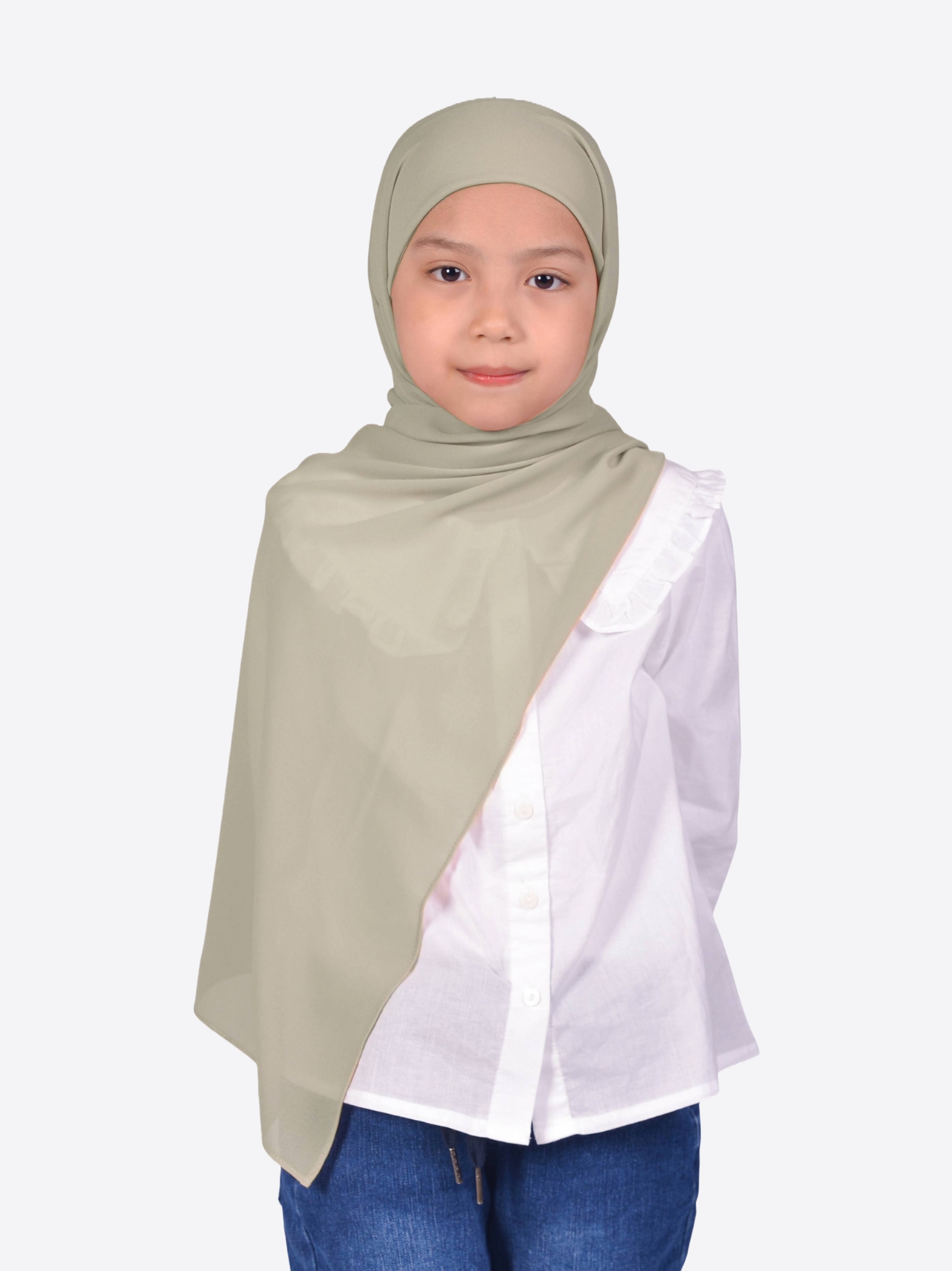 Dewi Kids Instant Shawl with Strapped Inner October Mist (New)