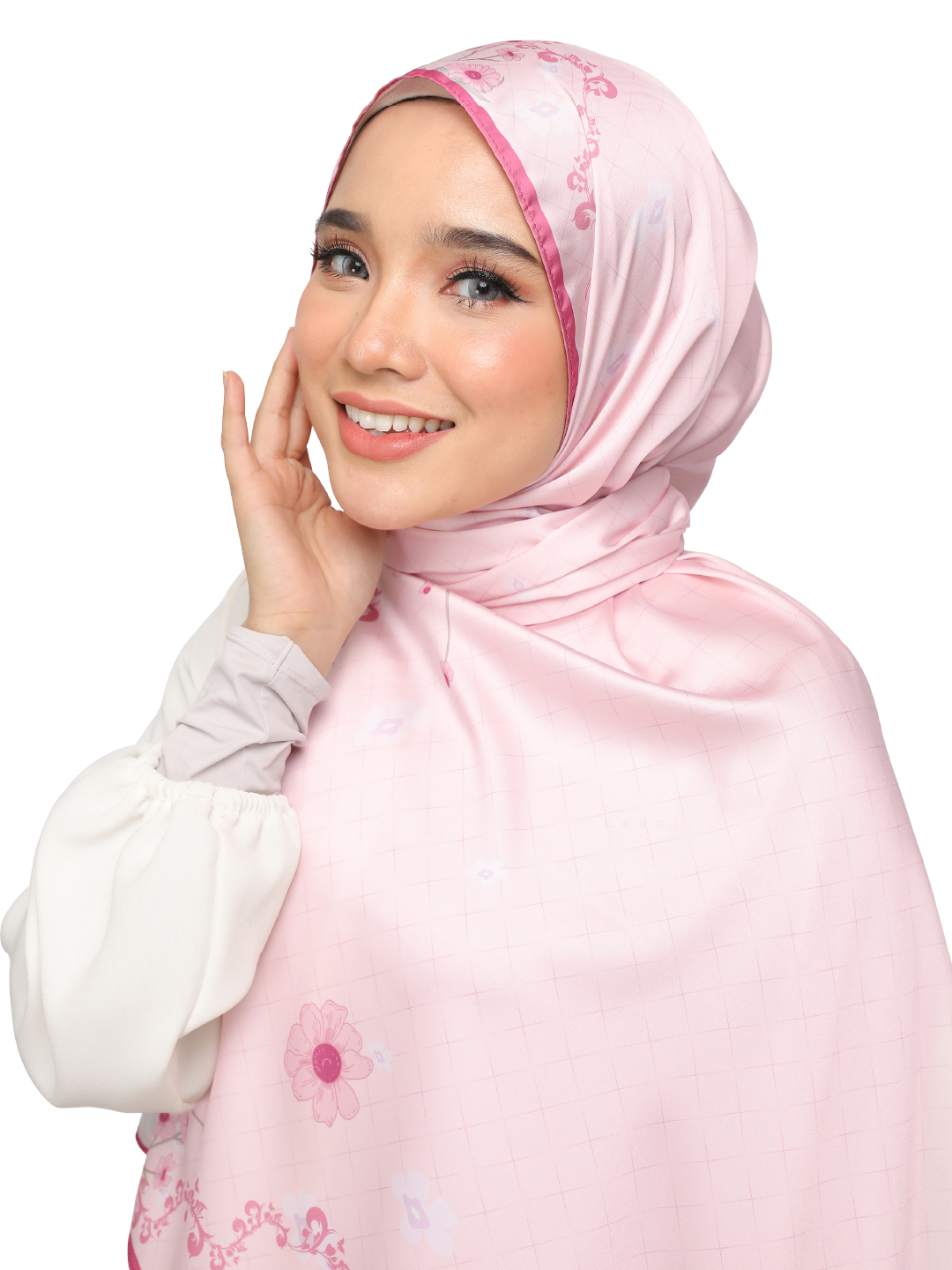 GERPI  Satin Silk Printed Shawl - Hera Shawl  | Long Shawl Satin Printed Hera Floral