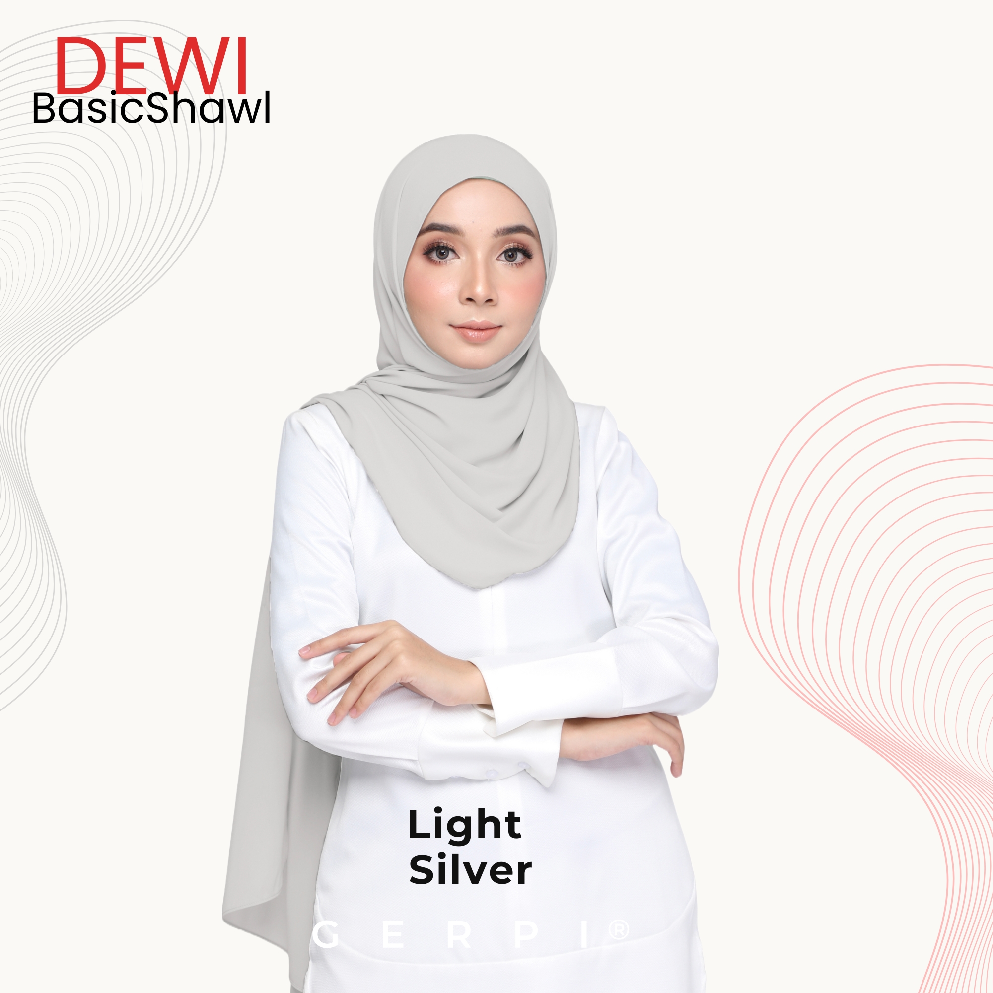 Dewi Basic Plain Heavy Chiffon (1.8m) Shawl 