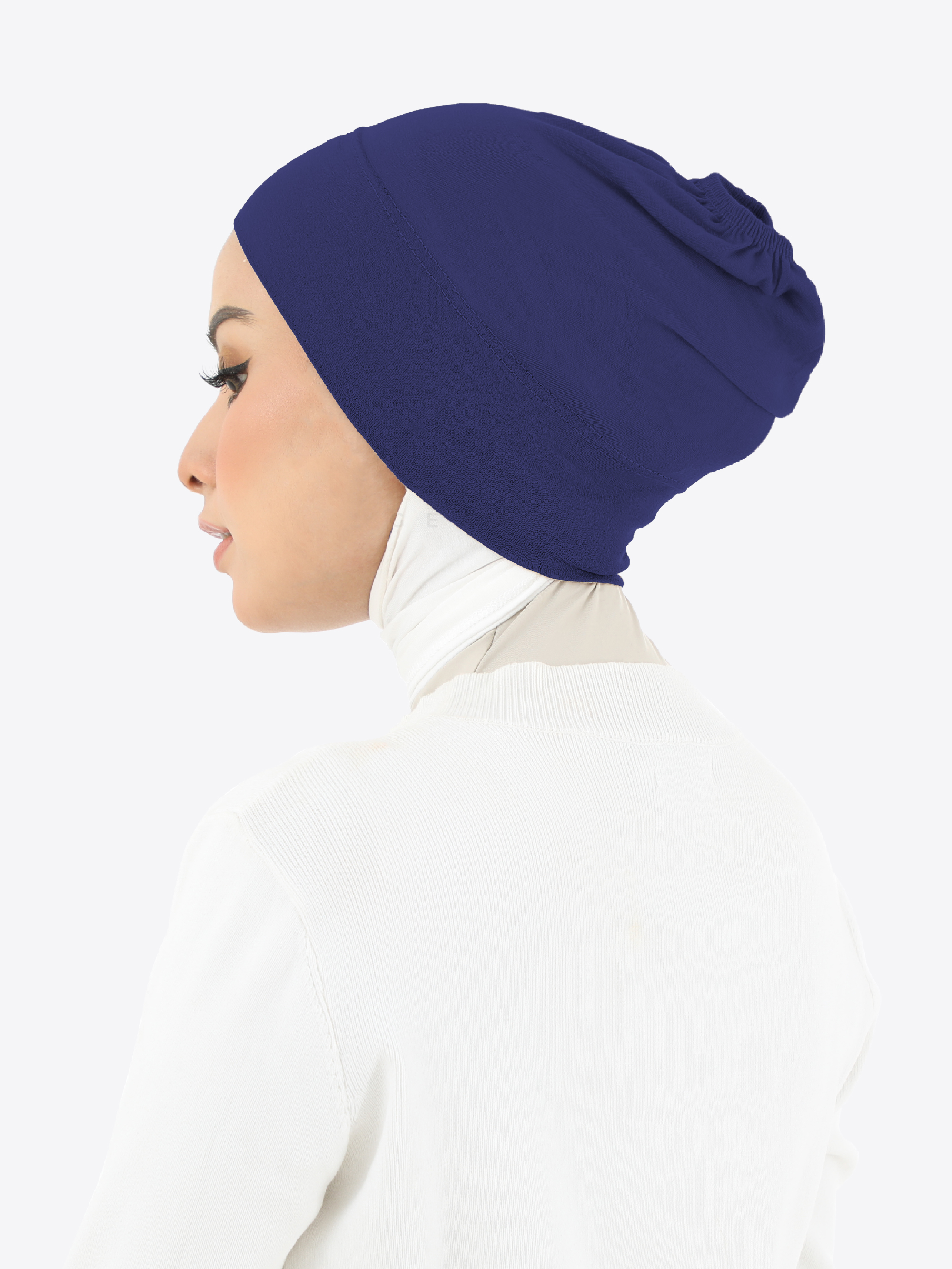 GERPI Inner Tudung Snowcap | Anak Tudung | Inner Snowcap | Inner Anti Pekak Soft Lycra | Scarf Tudung in Navy Blue