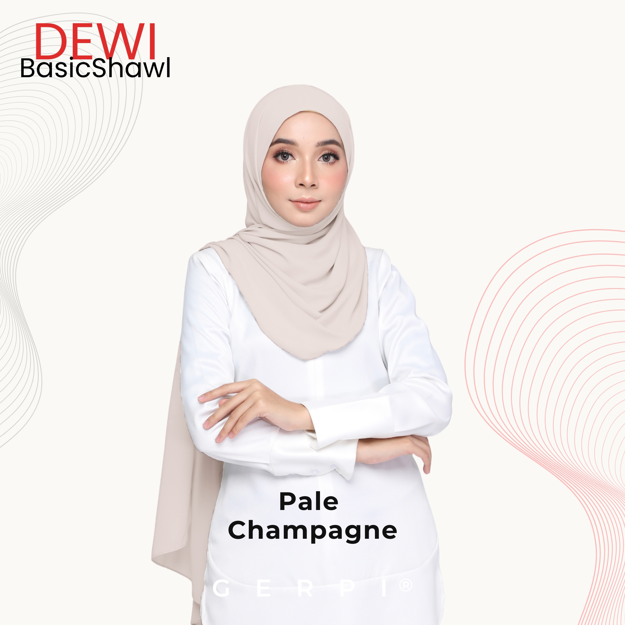 Dewi Basic Plain Heavy Chiffon (1.8m) Shawl 