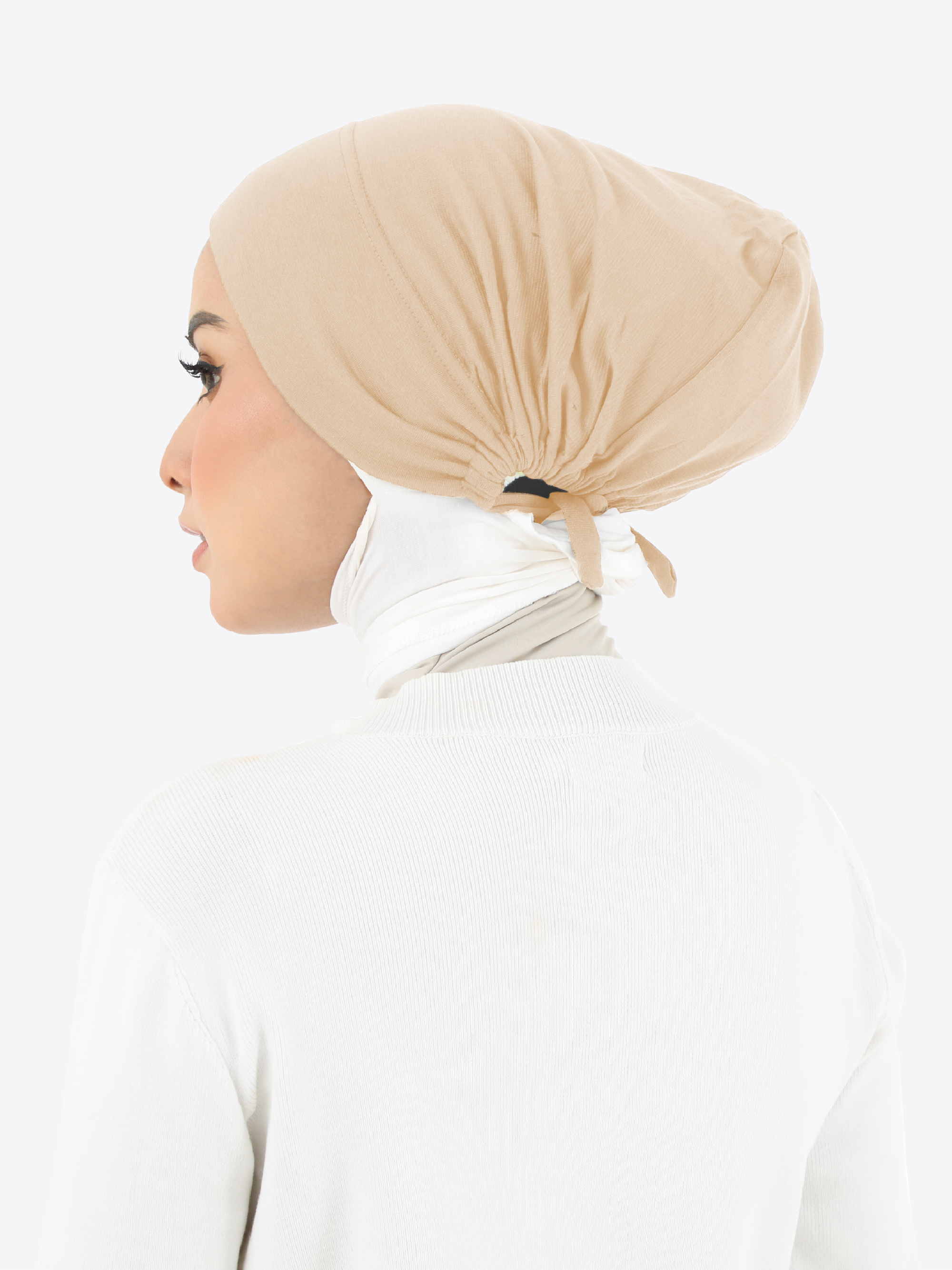 GERPI Inner Tudung Bertali Soft Lycra | Tie Back Inner in Parmesan