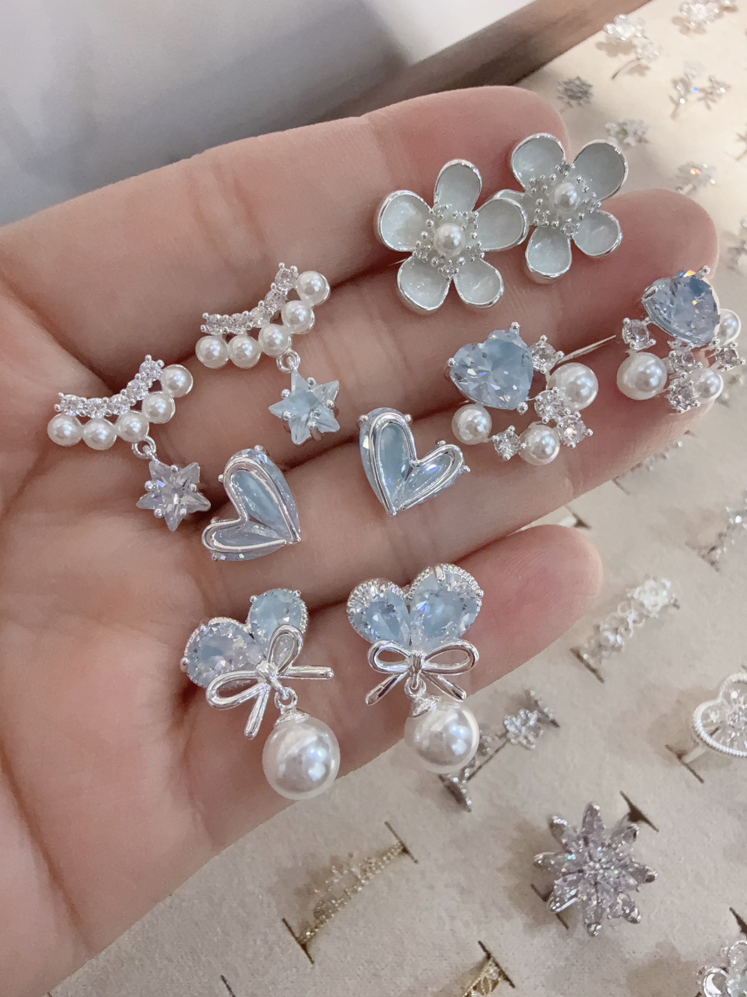 [Acc💍] ☁️絕美天空藍耳環🇰🇷 - IB49004