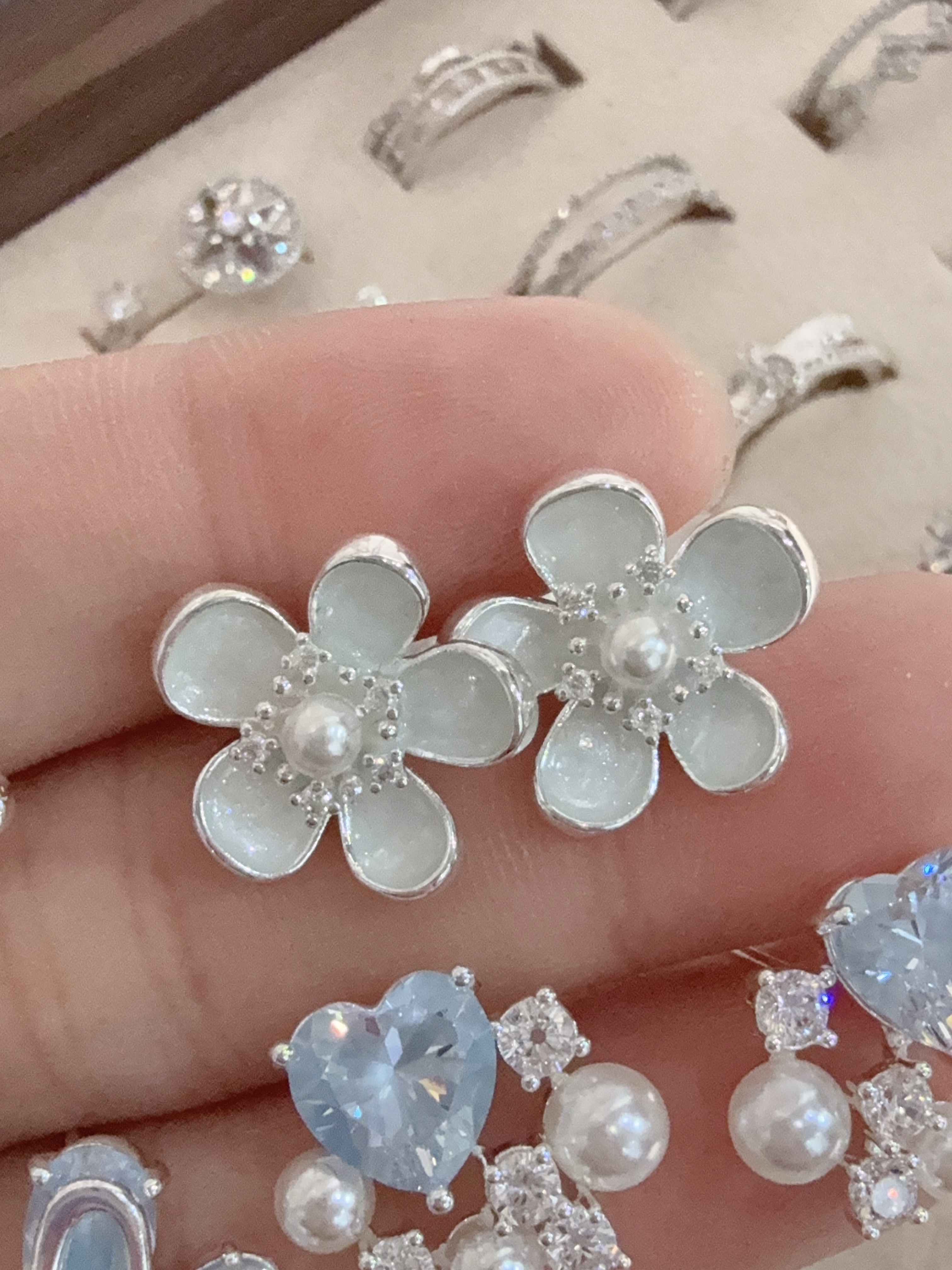 [Acc💍] ☁️絕美天空藍耳環🇰🇷 - IB49004