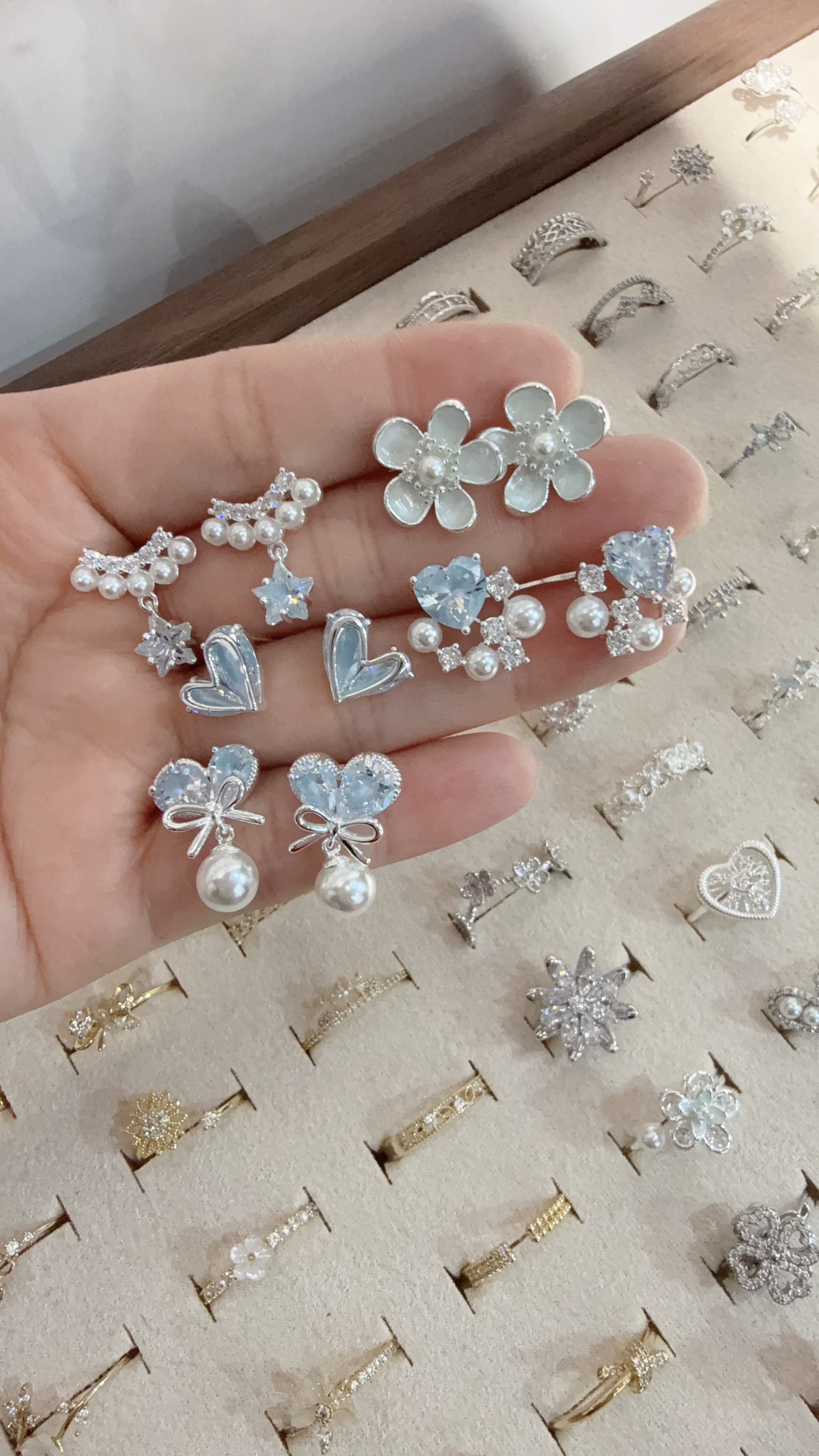 [Acc💍] ☁️絕美天空藍耳環🇰🇷 - IB49004