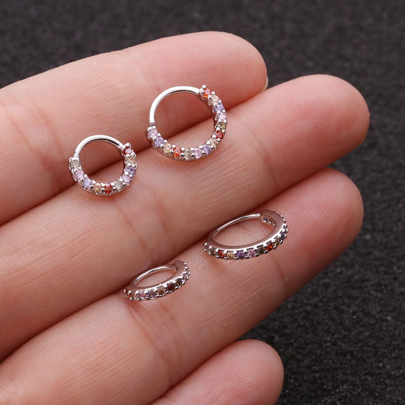 20G Brass  Zircon Piercing Nose  Earrings