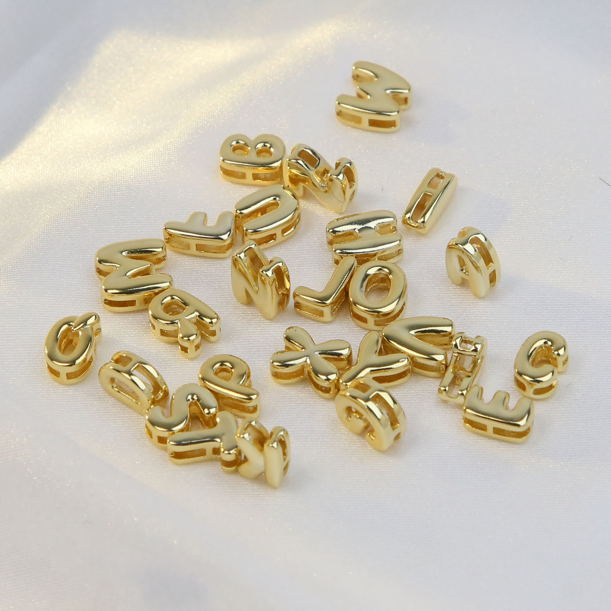 Mini DIY Initial  Bubble Letter Pendant Charm