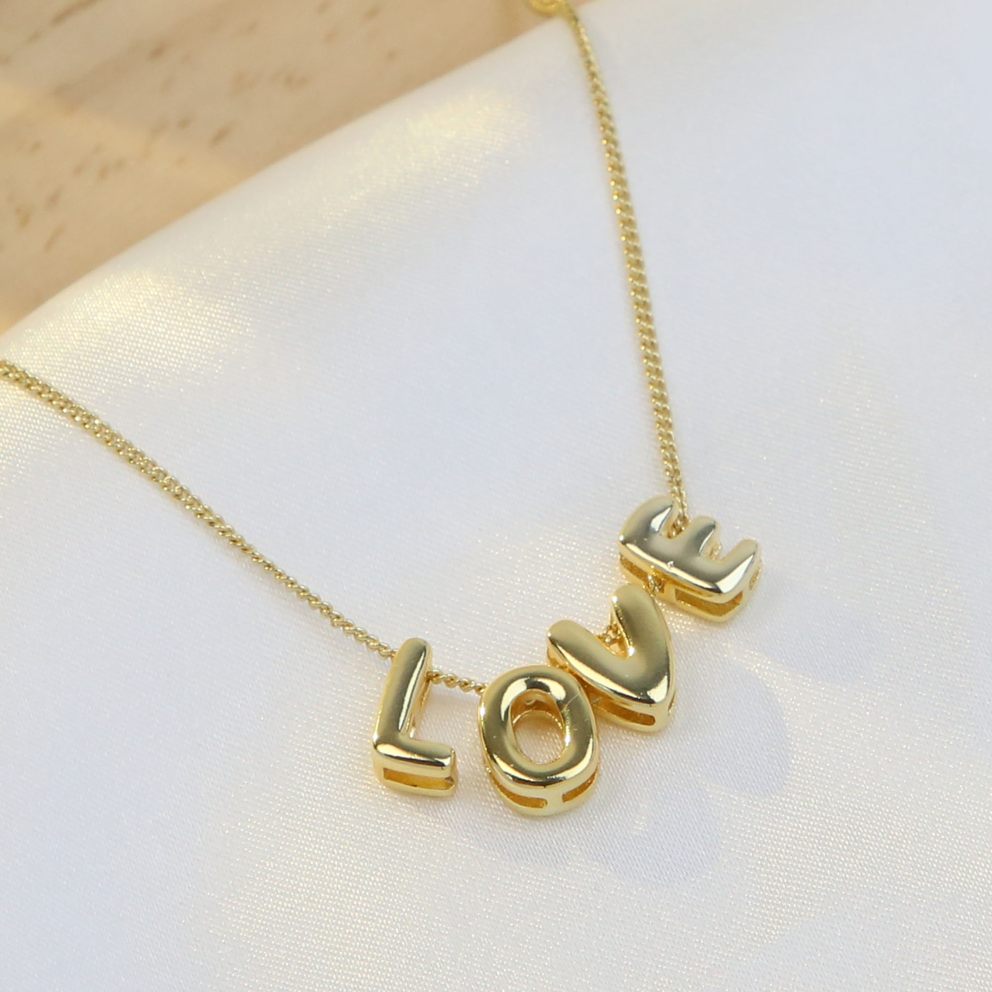 Mini DIY Initial  Bubble Letter Pendant Charm