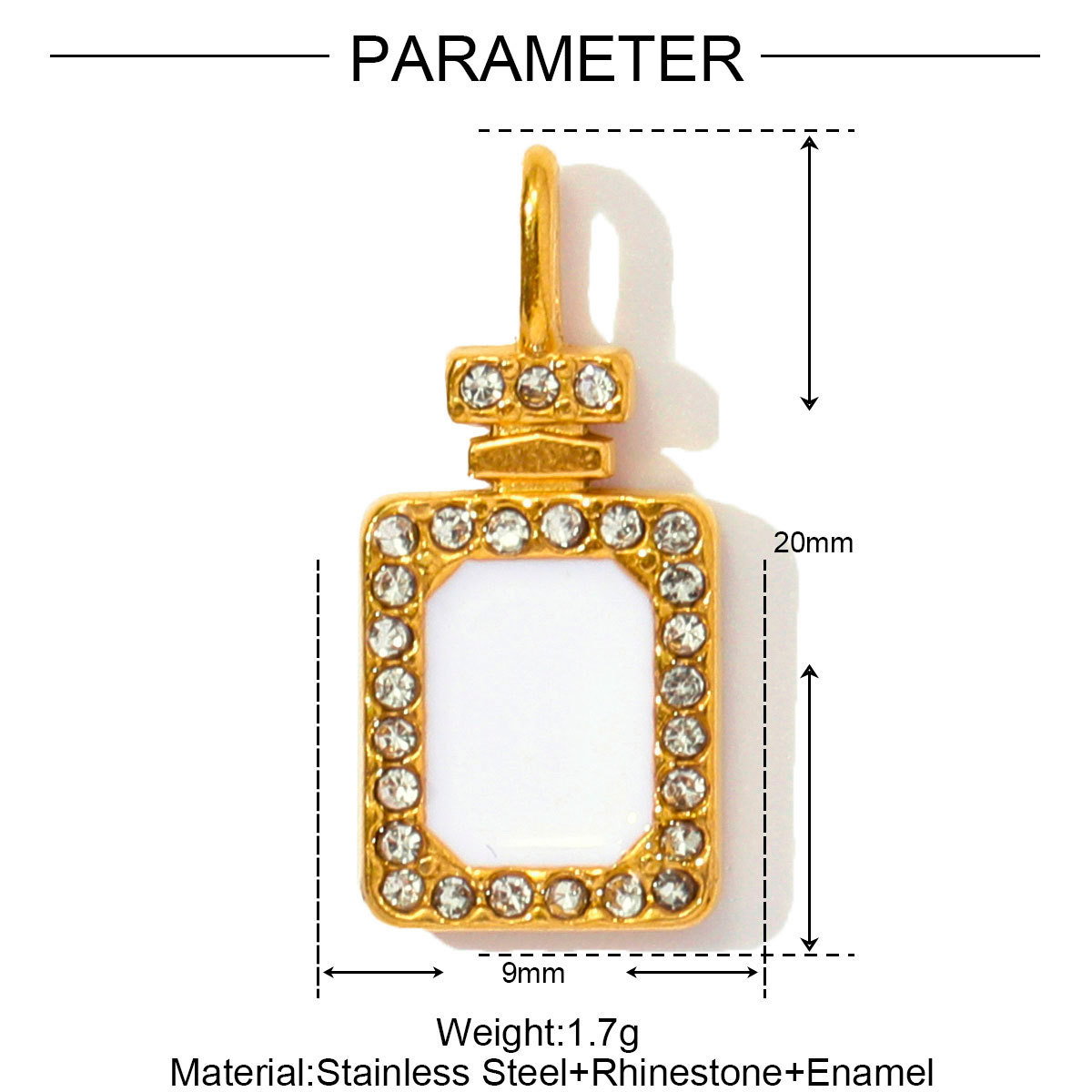 Enamel Love Flower Star Fishtail Stainless Steel Charms